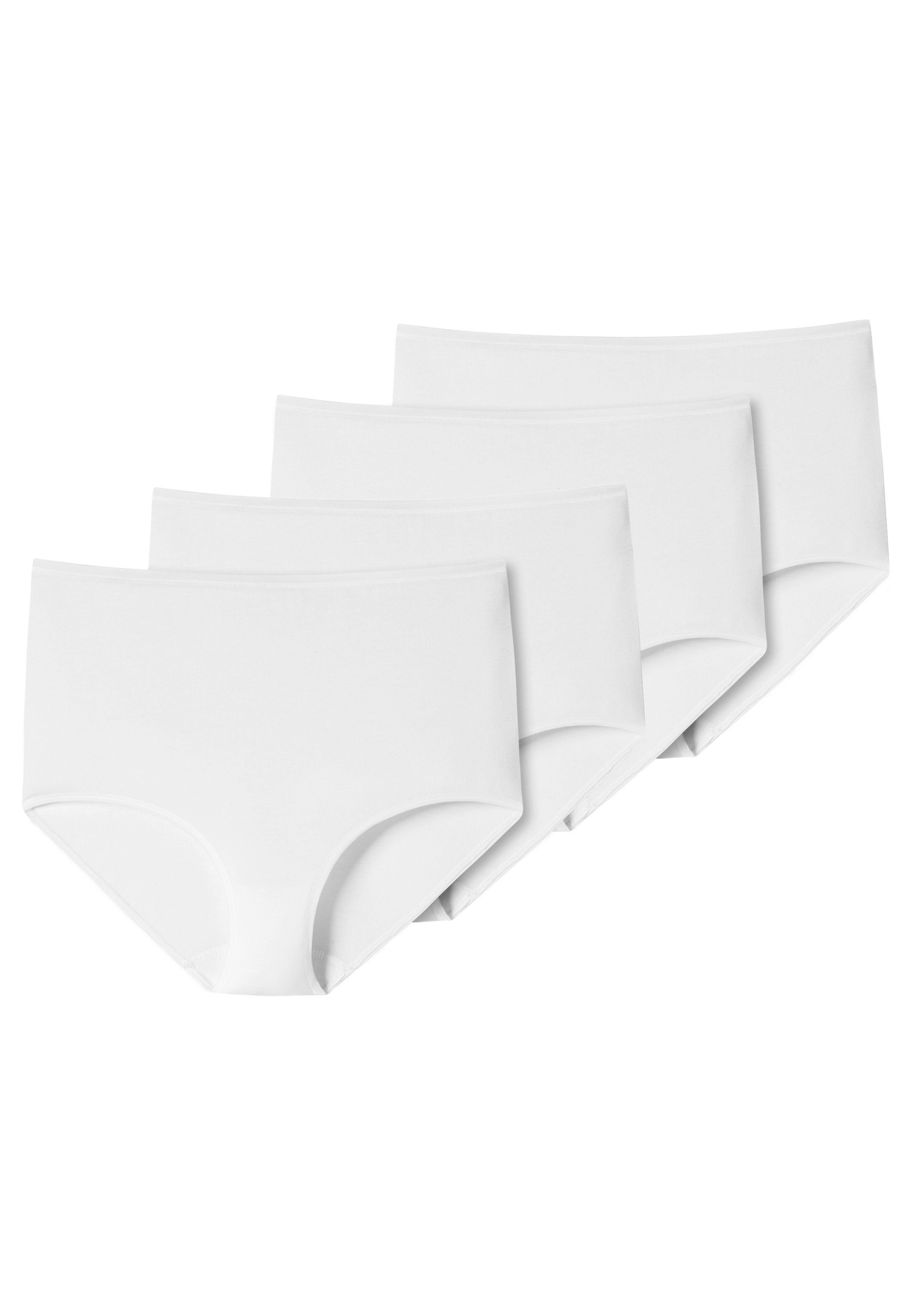 Besonders Pack 95/5 Cotton Schiesser Bund Maxi flache Nähte supersofter Maxislip Organic Weiß Slip 4er (Spar-Set, - und Baumwolle - 4-St)
