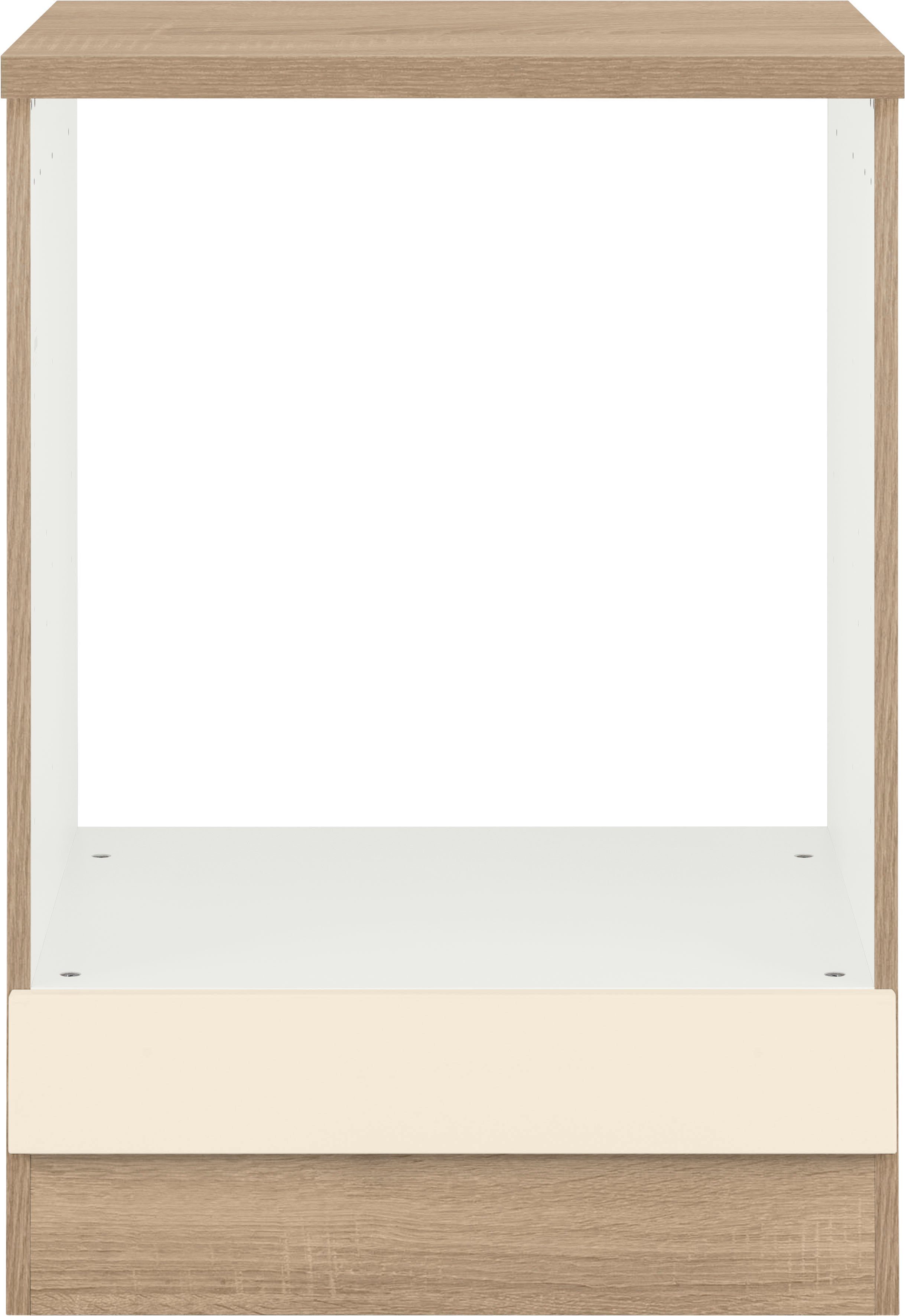 HELD MÖBEL Herdumbauschrank Ofen breit, B/H/T: cm 60 hoch, Virginia eiche creme Nische | sonoma cm für cm 85 Hochglanz 56/59/55