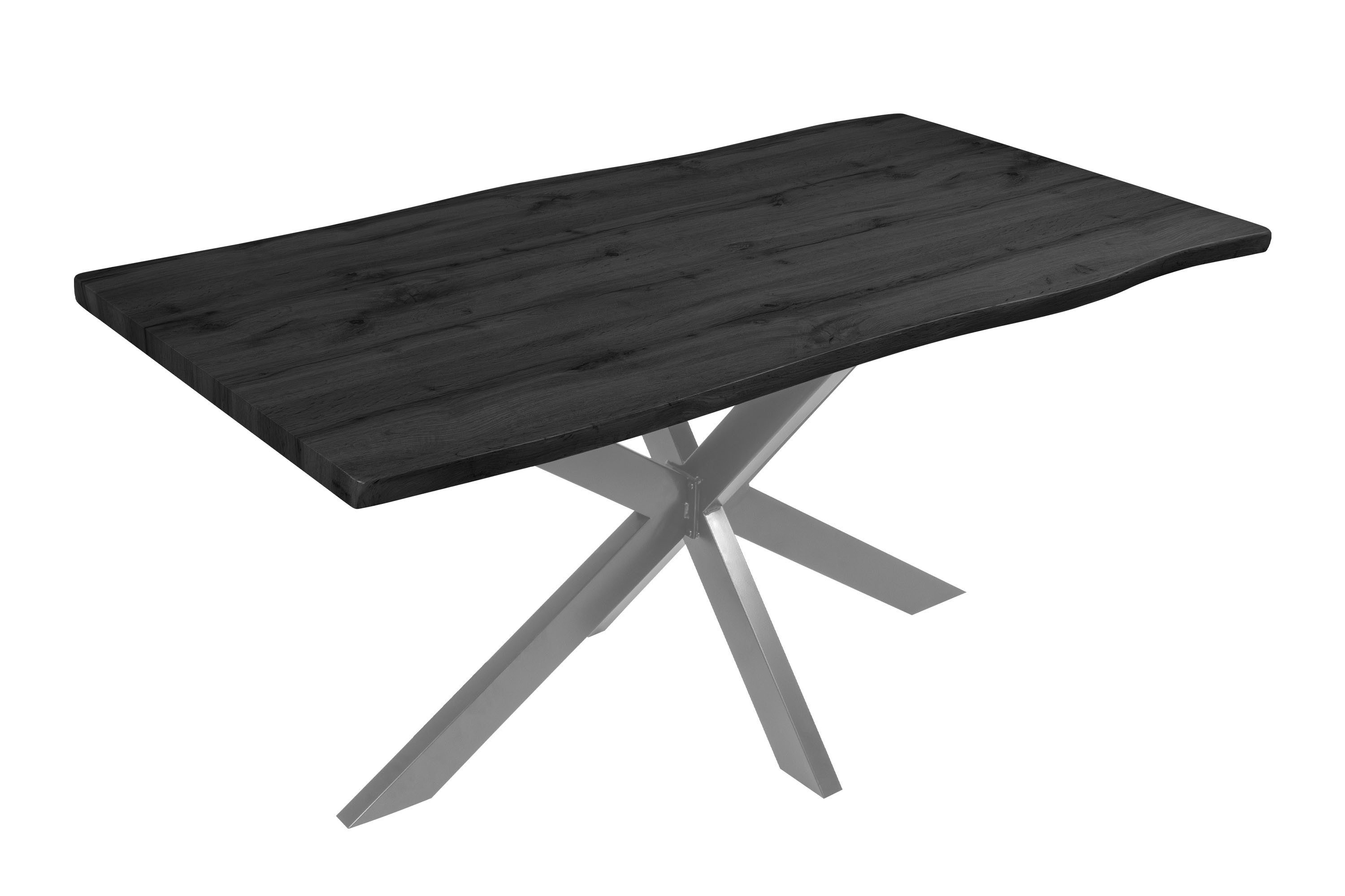 Loreno® Esstisch Josy, Holz-Optik Grau, Baumkante, günstig online kaufen