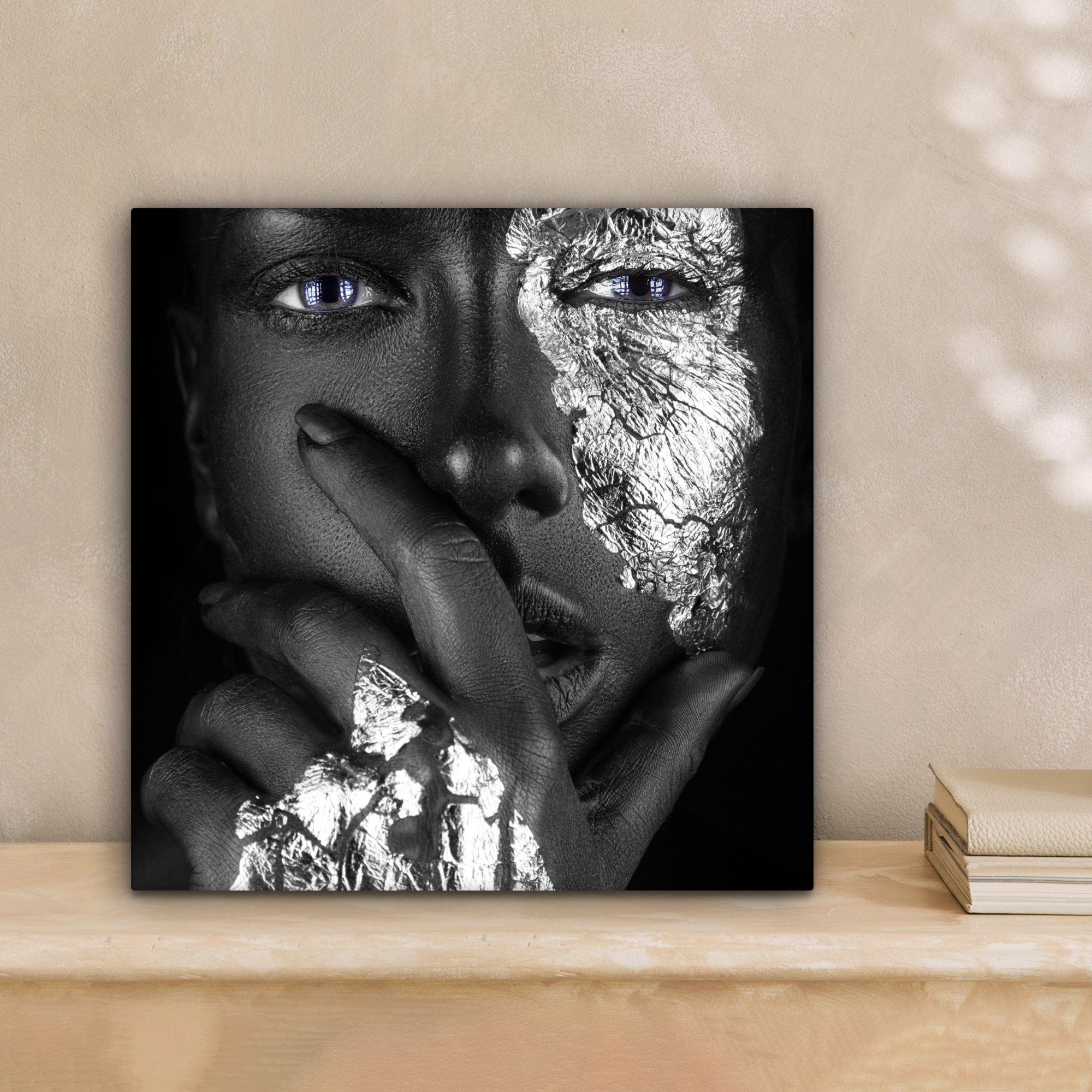 OneMillionCanvasses® Leinwandbild Weiblich - Silber - günstig online kaufen