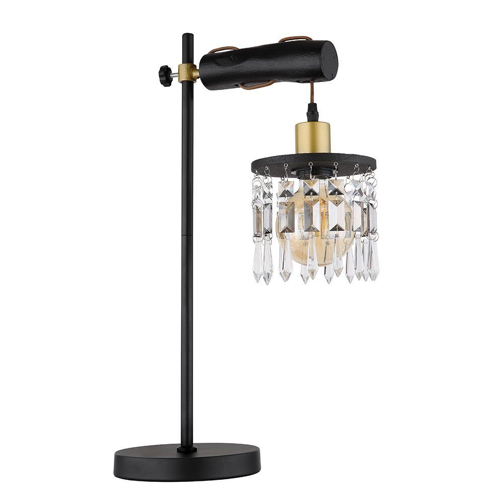 GLOBO LIGHTING LED Tischleuchte, Leuchtmittel inklusive, Warmweiß, LED Tischleuchte höhenverstellbar Nachttischlampe messing