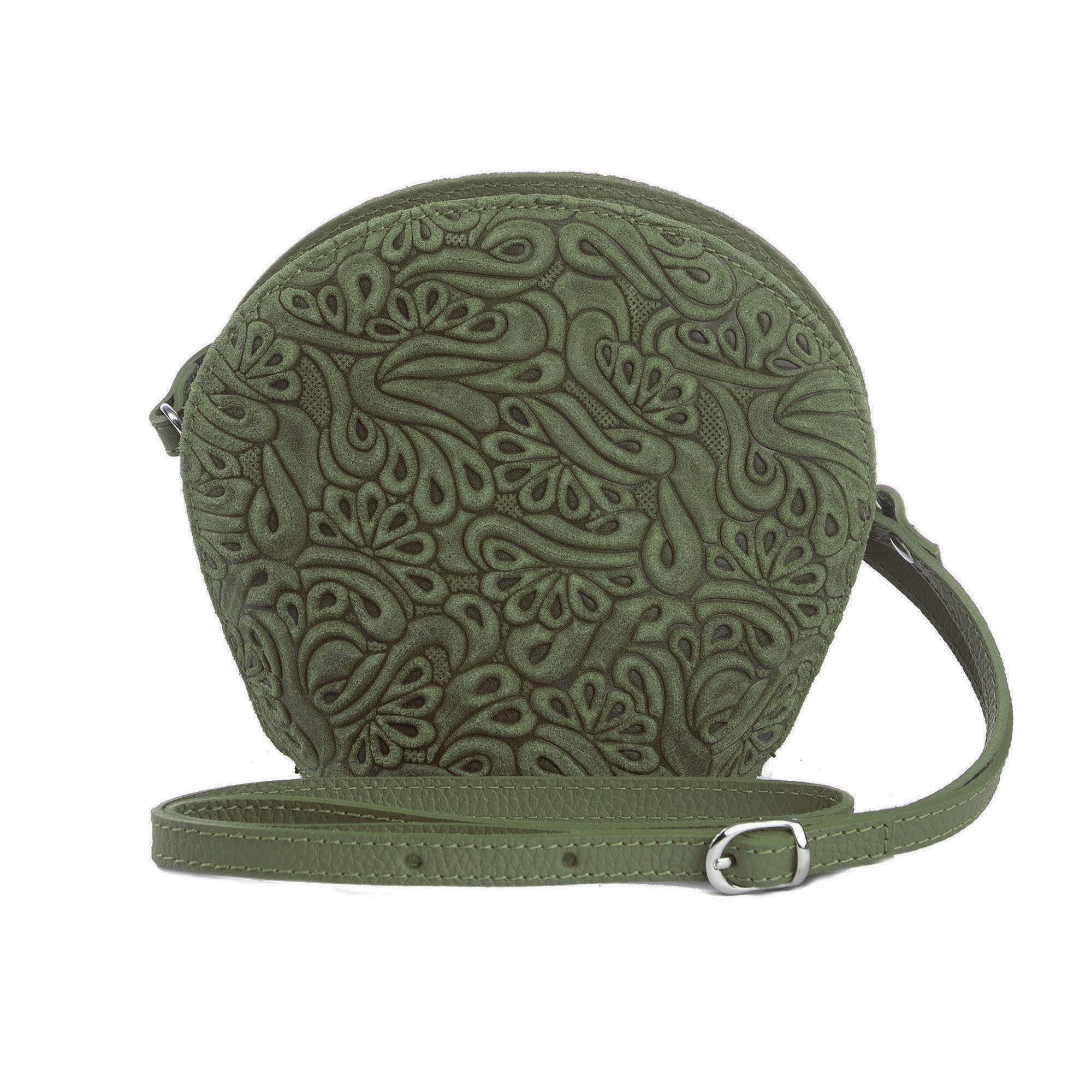 Der Trachtler Trachtentasche Velours, mit verspielter Prägung -ECHT LEDER-