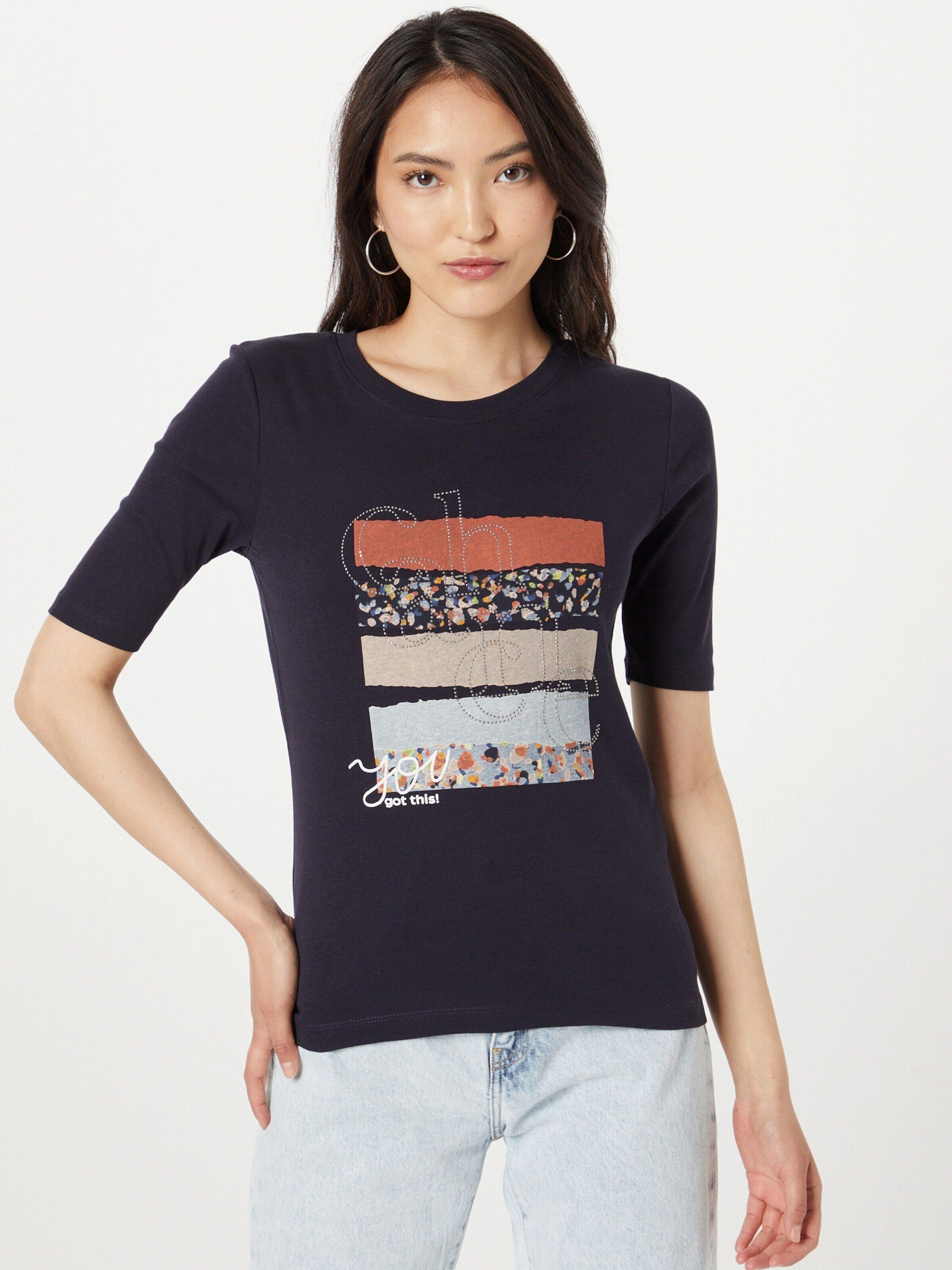 s.Oliver T-Shirt (1-tlg) Place Weiteres Ziersteine, Plain/ohne Detail Navy Details