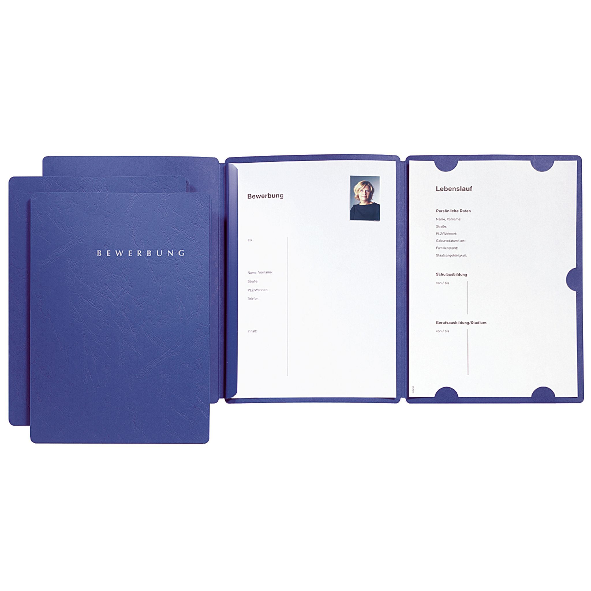 PAGNA Bewerbungsmappe Pagna Bewerbungsmappe Select Basic 3tlg. blau