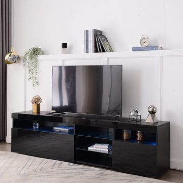 EXTSUD TV-Schrank Moderner Stil Helles Panel TV-Schrank (Hochwertiges MDF, variable LED-Beleuchtung 180X35X45CM) Wohn- und Esszimmer