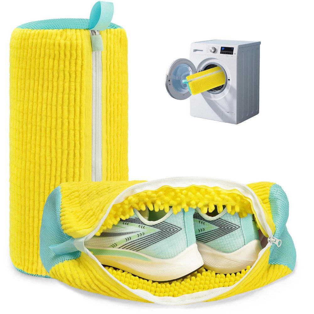 Blusmart Wäschesack Schuhwaschbeutel Waschmaschine, Wiederverwendbar (Automatische Reinigung, Plüsch Wäschesack, 2 St., 360° Reinigungsflusen), Für Schuhe, Sneaker, Tennisschuhe