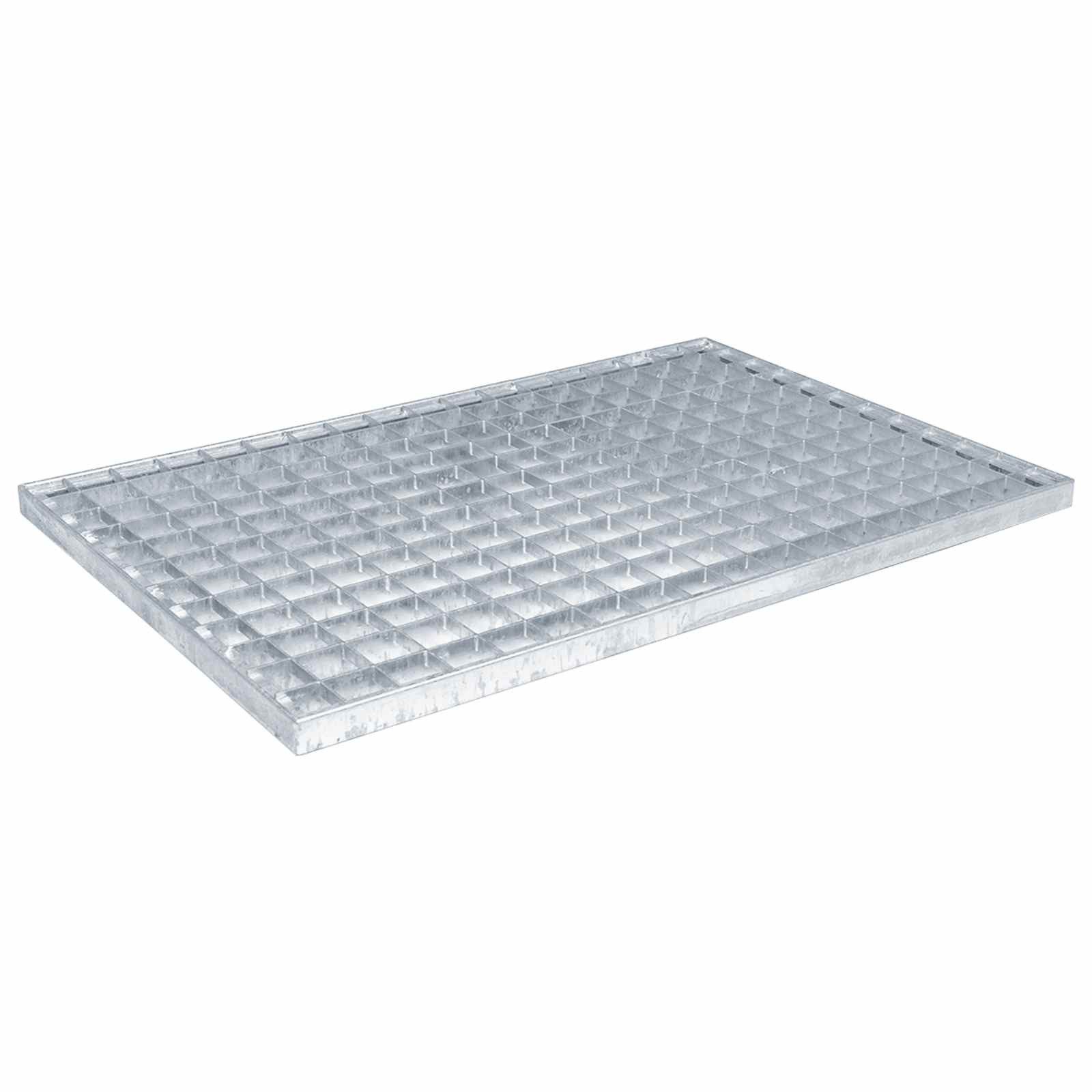 vidaXL Rasengitter Gitter Silber 60 x 40 x 2 cm Feuerverzinkter Stahl, 40x60 cm, 1-St.