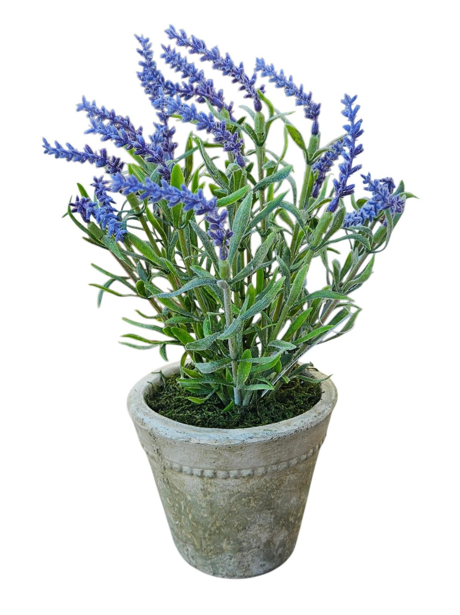Kunstpflanze Künstliche Lavendelpflanze Dekolavendel im Steinguttopf Lebensecht, FEPA GmbH, Höhe 35 cm
