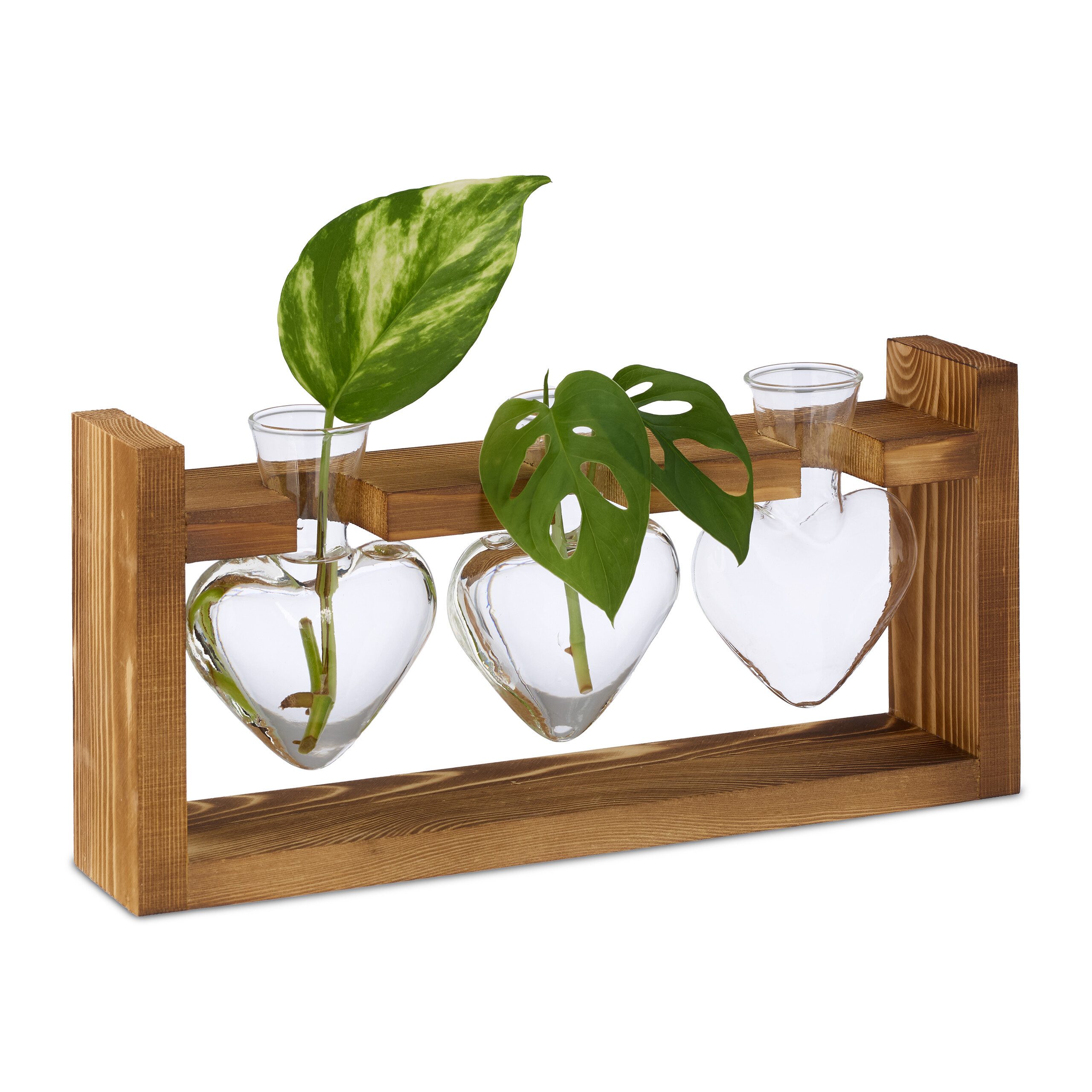 relaxdays Dekovase Reagenzglas Vase mit Ständer, günstig online kaufen