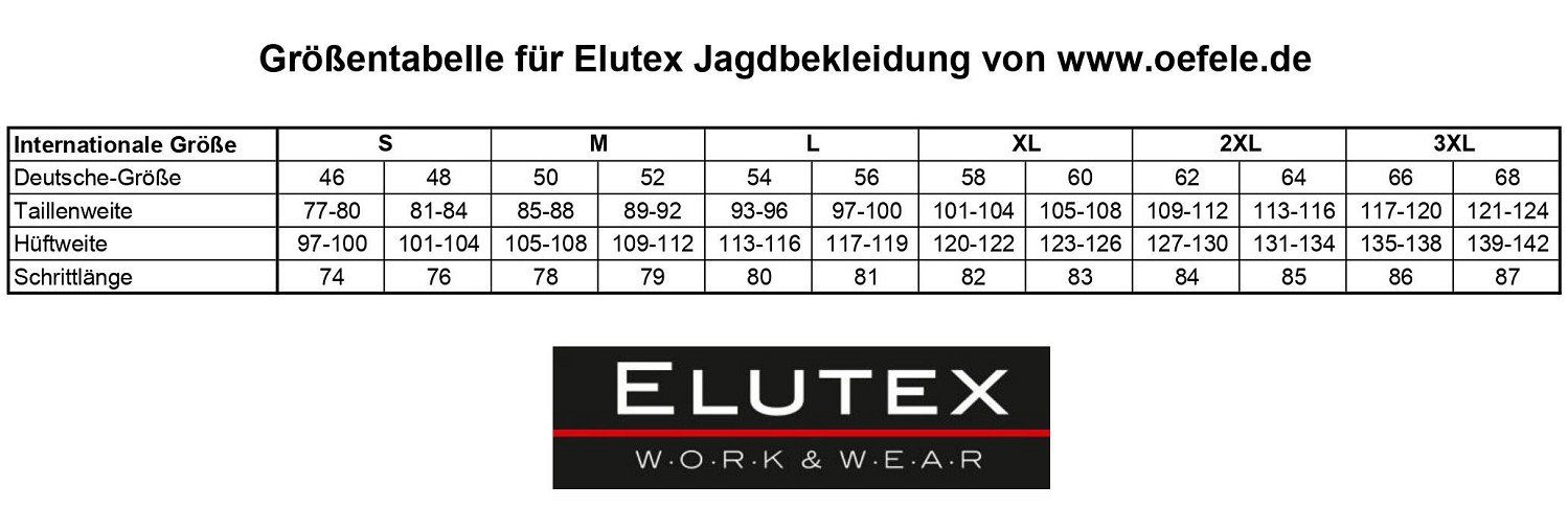 Elutex Regenhose Regenhose wasserdicht Wassersäule 3.000 mm oliv/grün Jagdhose Herren
