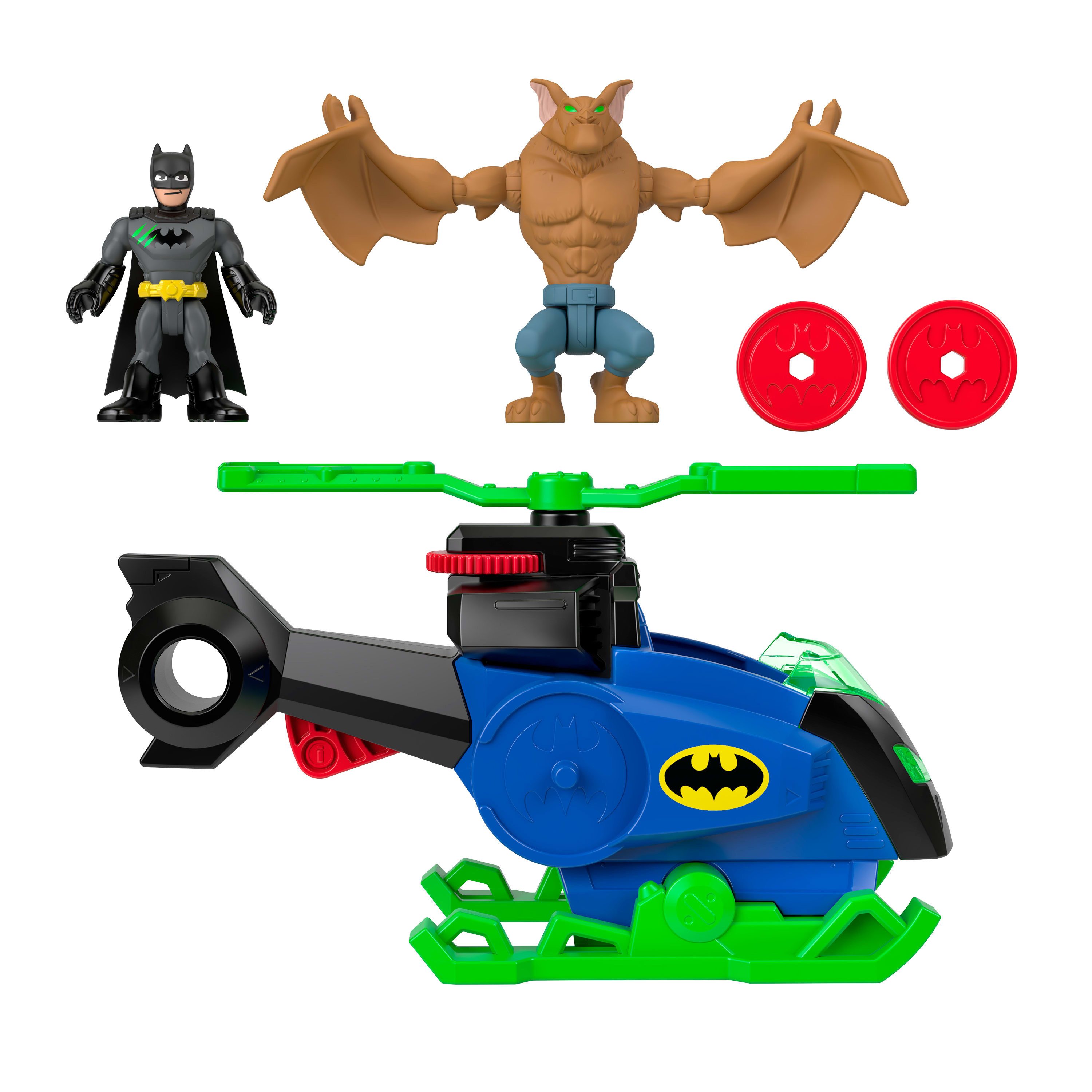 Mattel® Spielzeug-Hubschrauber Imaginext DC Super Friends Batman Helicopter, inklusive 2 Figuren