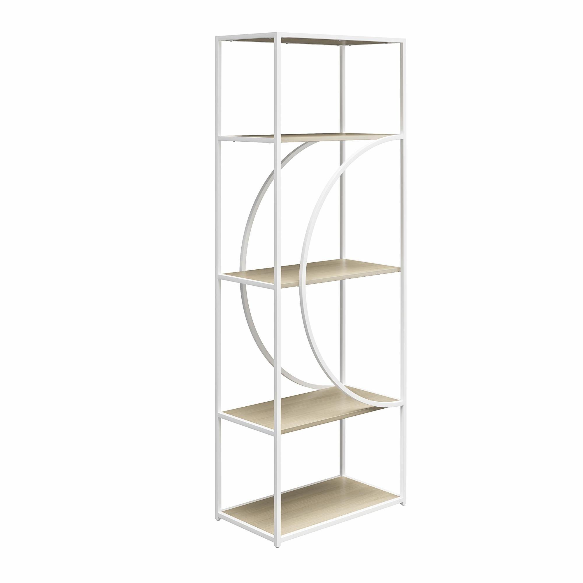 loft24 Bücherregal Farnsworth, Standregal mit 4 offenen Fächern, Metallrahmen, Höhe 168 cm