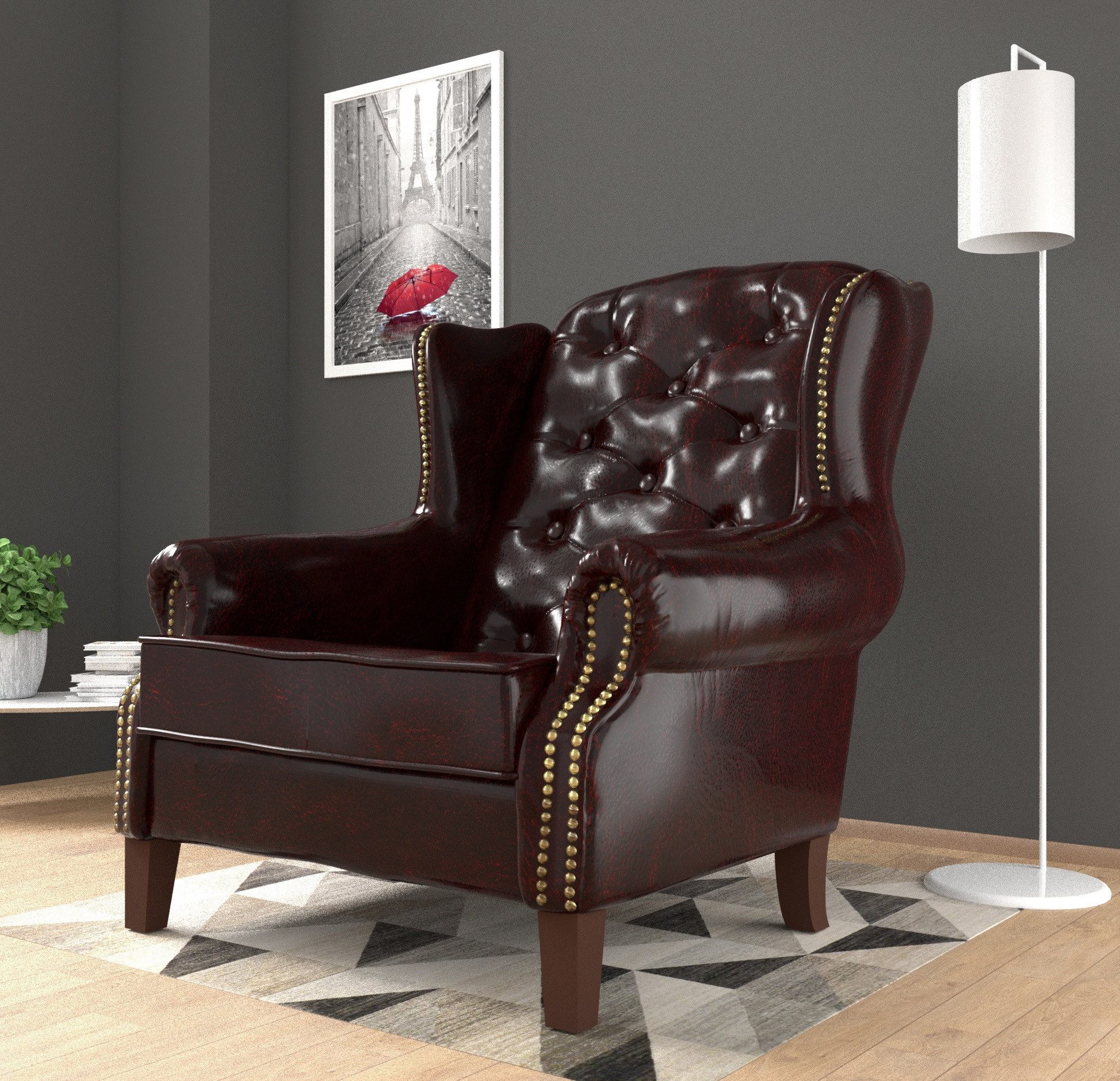 S-Style Möbel Ohrensessel Chesterfield Mario mit günstig online kaufen