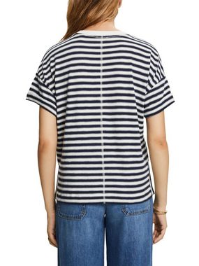 Esprit T-Shirt Gestreiftes T-Shirt, 100 % Baumwolle (1-tlg)