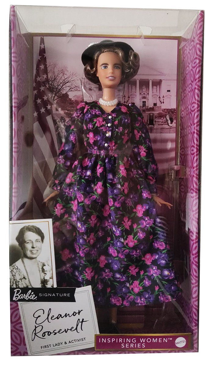 Barbie Stehpuppe Mattel Barbie GTJ79 Eleanor Roosevelt Puppe mit Bl