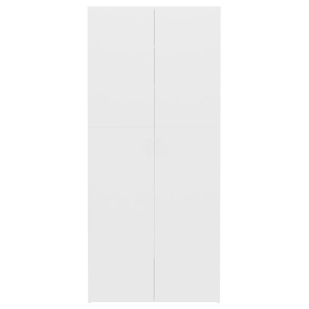furnicato Weiß cm 80x35,5x180 Schuhschrank Holzwerkstoff
