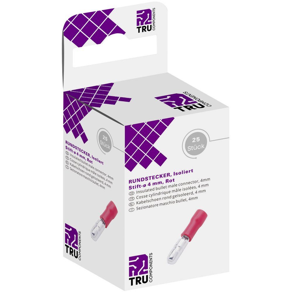 Rundstecker TRU COMPONENTS T1904C050 Rundstecker 0.50 mm² 1.50 mm² Teilisoliert
