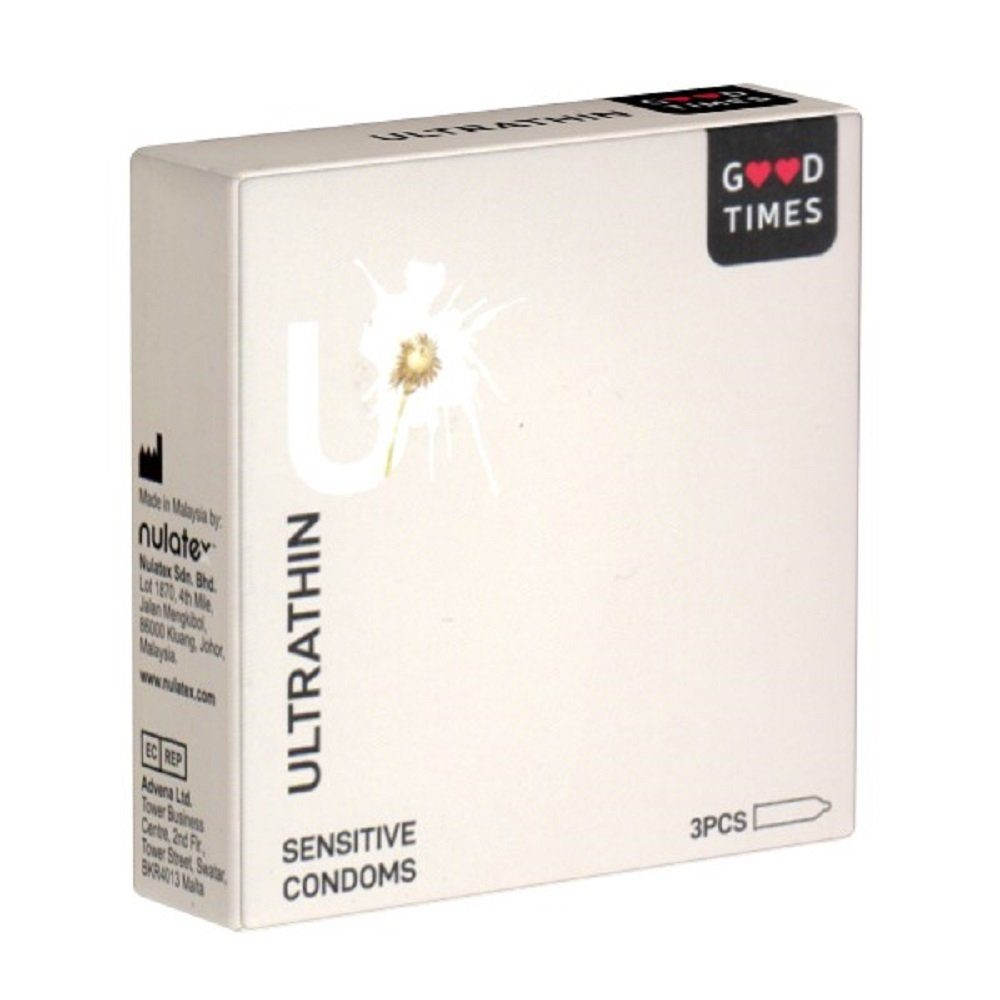 Sensitive 3 Thin» St., gefühlsechte Kondome «Ultra mit, GOODTIMES ohne Latexgeruch Packung Kondome