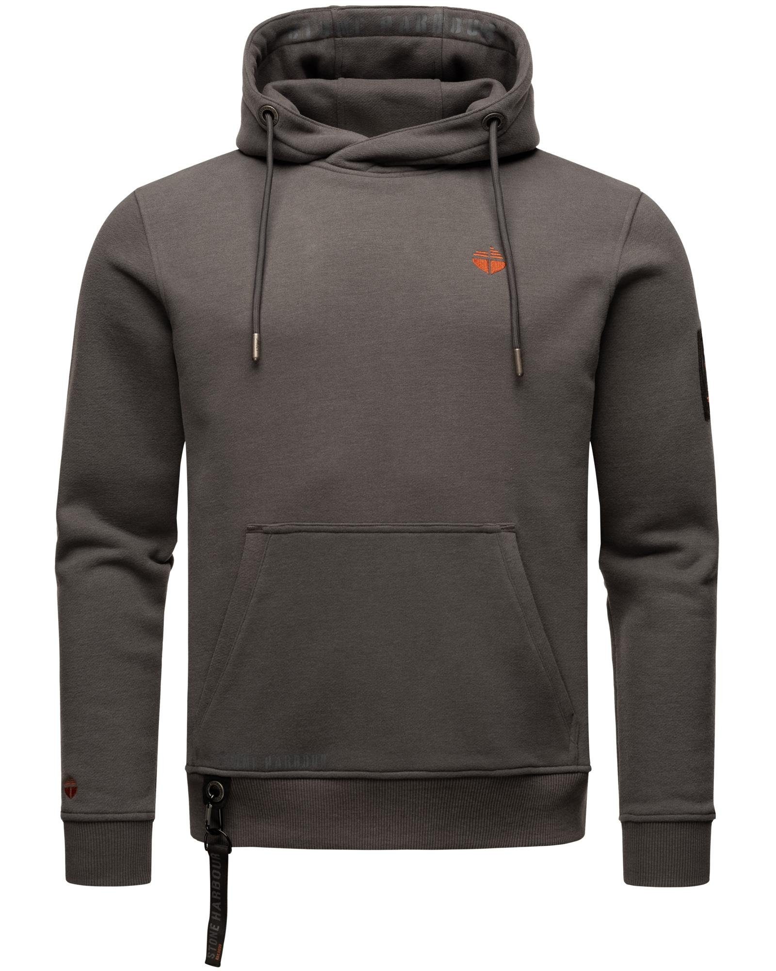 Stone Harbour Sweater mit anthrazit Tunnelzugkordeln Hoodie Frank sportlicher Herren Crazy