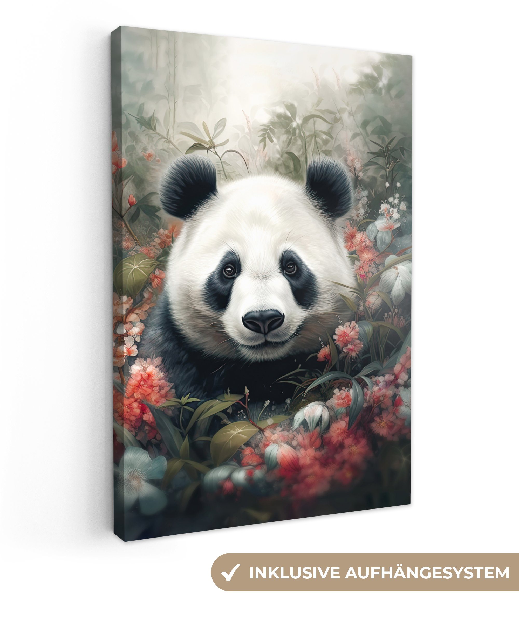 OneMillionCanvasses® Leinwandbild Panda - Wildtiere - günstig online kaufen