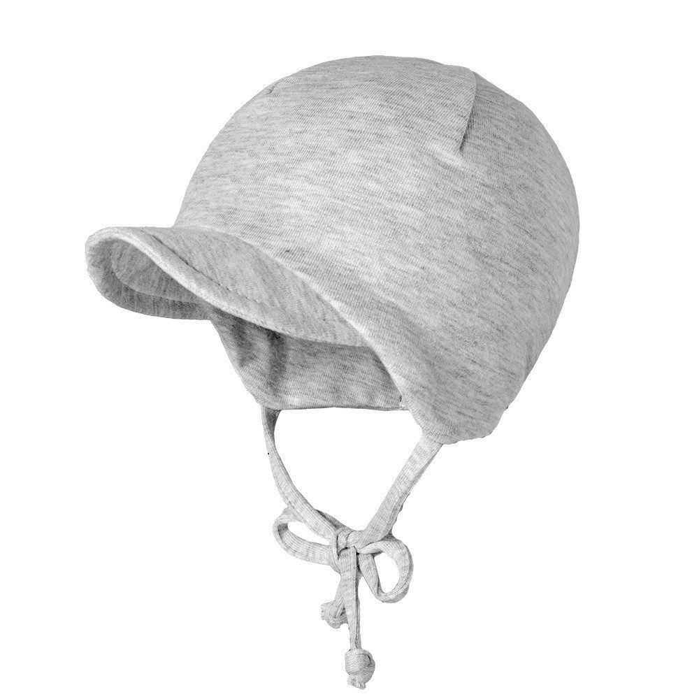 MAXIMO Jerseymütze BABY-Mütze, Flatlock-Einsatz Schild (1-St) Baumwolljersey