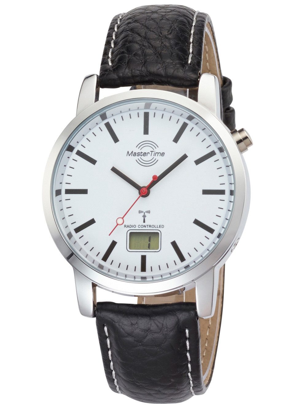 MASTER TIME Quarzuhr Master Time MTGA-10592-20L Funk Basic Bahnhofsuhr Herrenuhr 41mm Master Time MTGA-10592-20L Funk Basic Bahnhofsuhr Herrenuhr 41mm