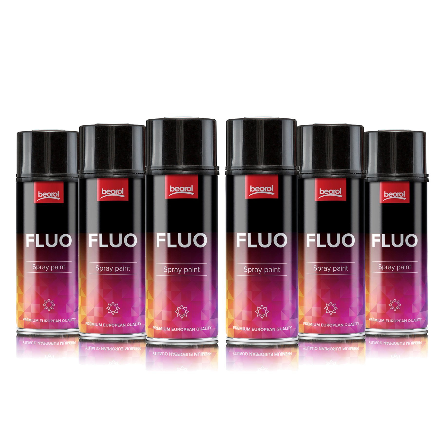 BigDean Sprühfarbe 6x Markierungsspray neon blau - Signalspray 400ml Signierspray