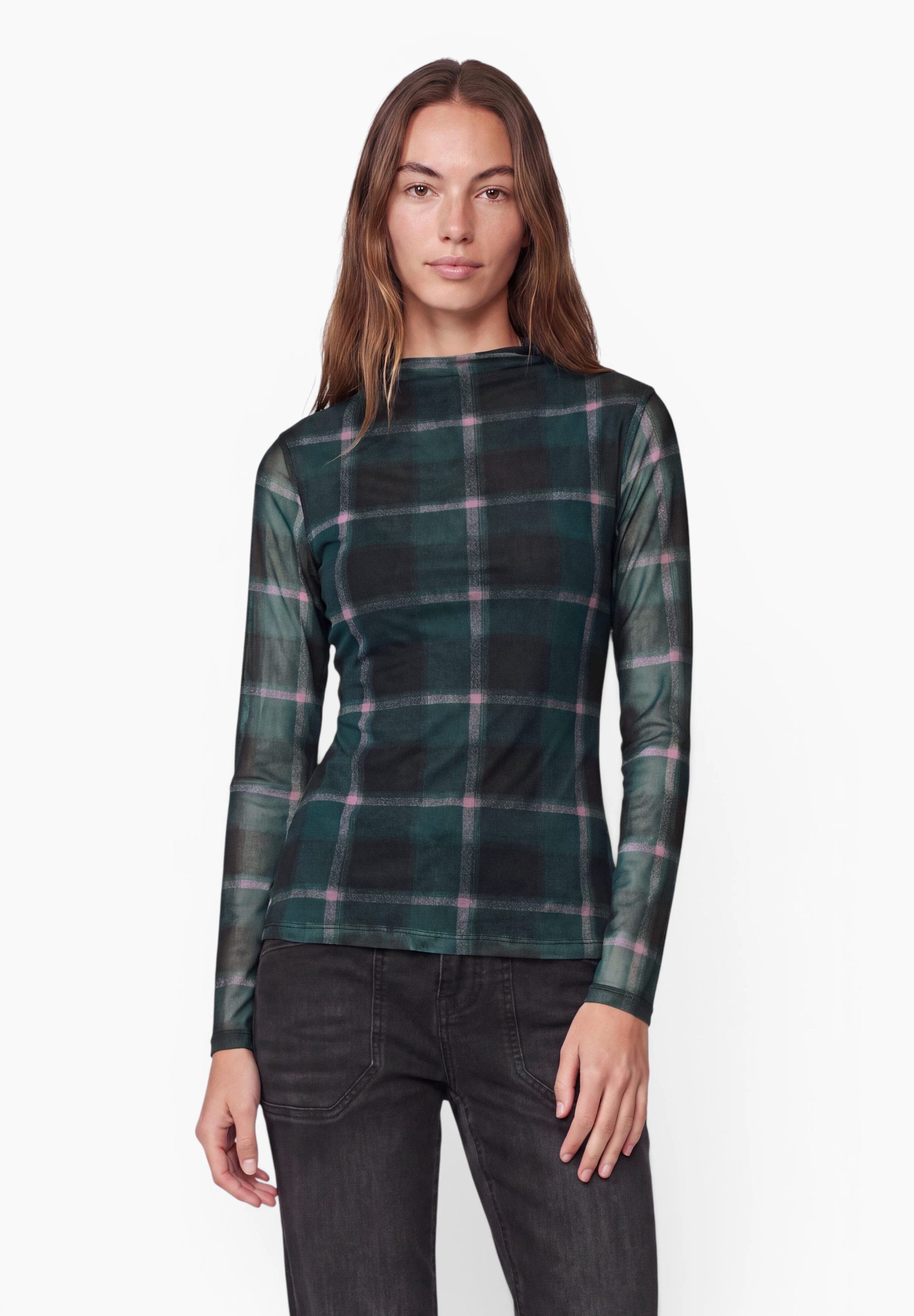 STREET ONE STUDIO Langarmshirt mit Stehkragen
