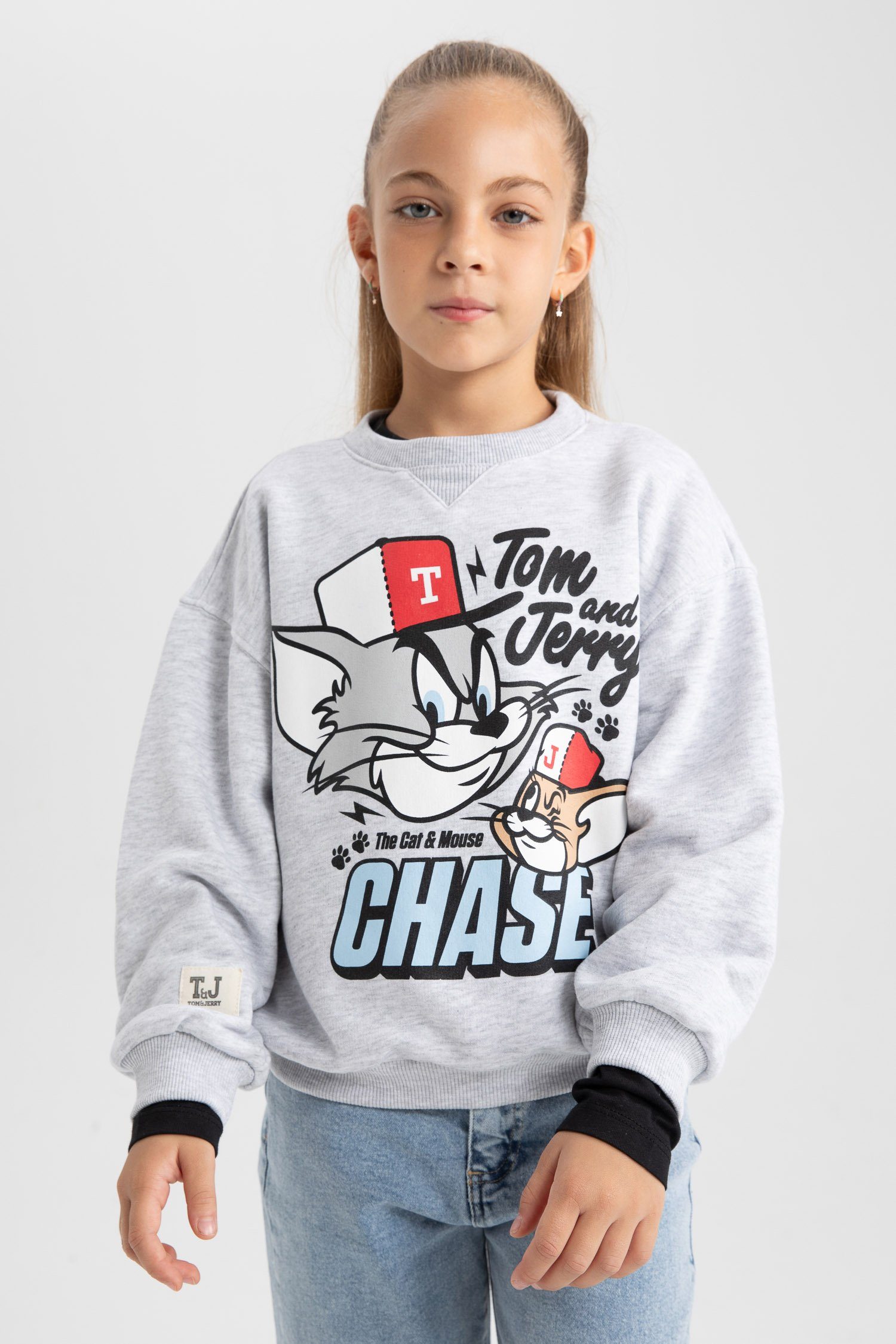 DeFacto Sweatshirt Mädchen Sweatshirt REGULAR FIT Tom & Jerry