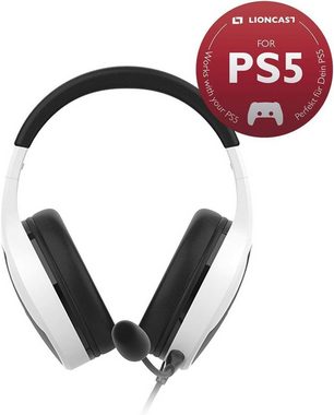 Lioncast lx20 Gaming-Headset (Kopfhörer Weiss mit Stereo-Sound, Gaming Headset mit Mikrofon Headset leicht - Geschlossene Over Ear)