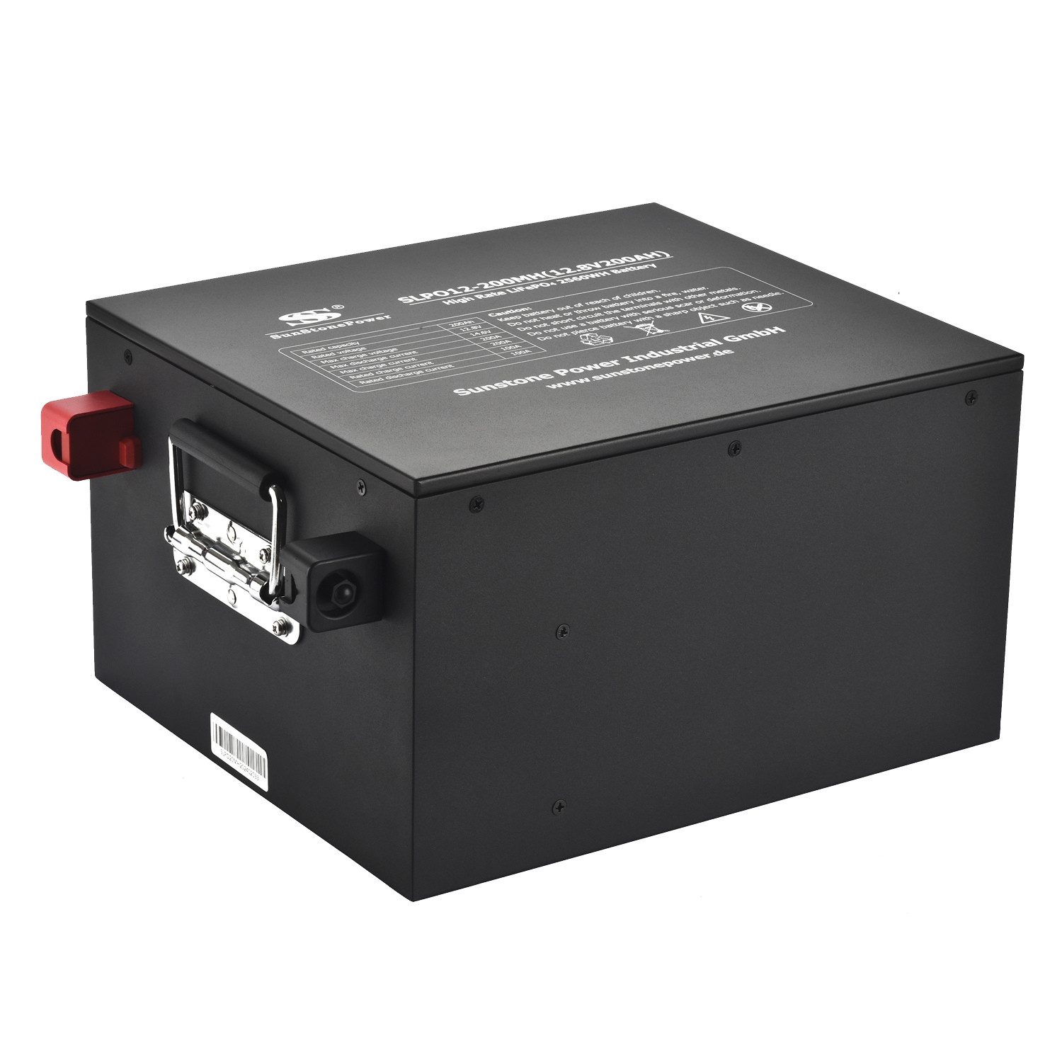 Sunstone Power 12V 200Ah LiFePO4-Batterie unter dem Sitz, 200A Entladung, 0% MwSt. Solarakkus 200000 mAh (12 V), Extrem zyklenfest, mit Bluetooth