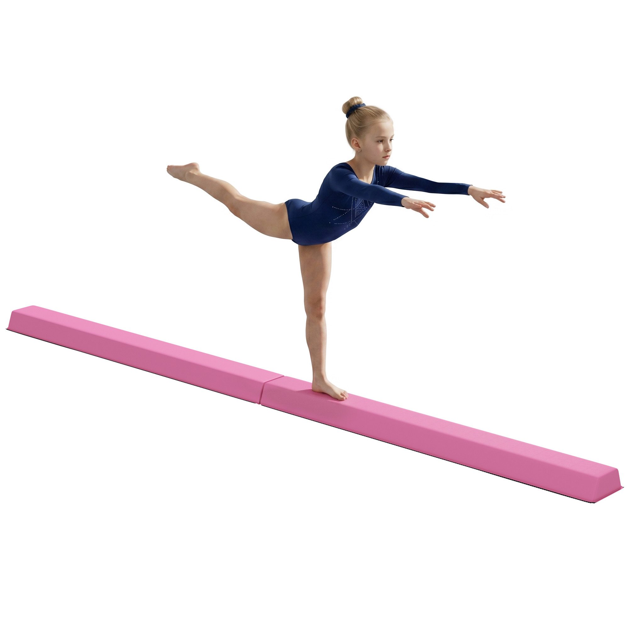 SPORTNOW Balancetrainer Klappbarer Schwebebalken, rutschfest Balance Beam bis 80 kg, für Kinder ab 3 Jahre, Indoor & Outdoor, Hellrot