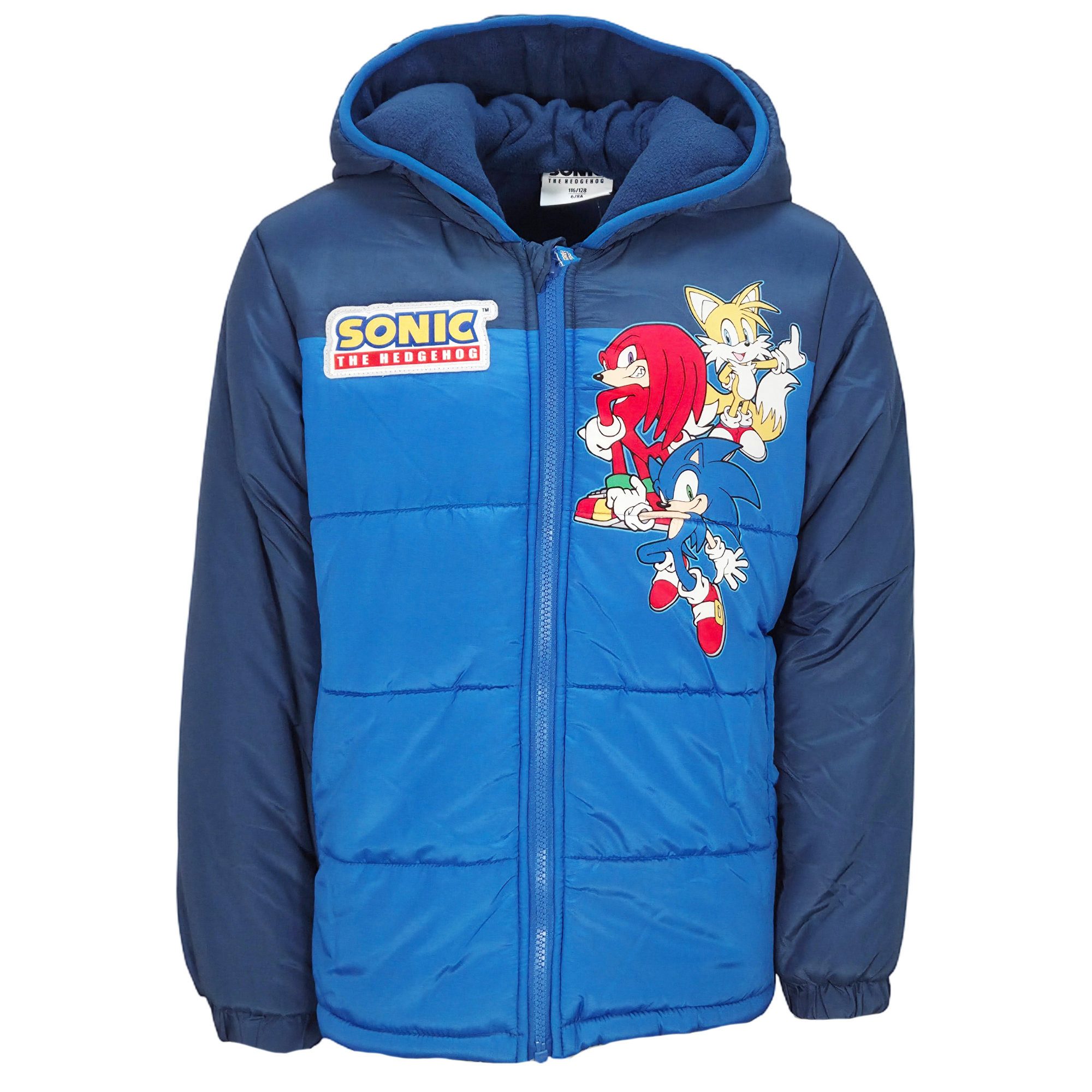 Winterjacke Sonic The Hedgehog Kinder Winterjacke Jungen Jacke mit Kapuze