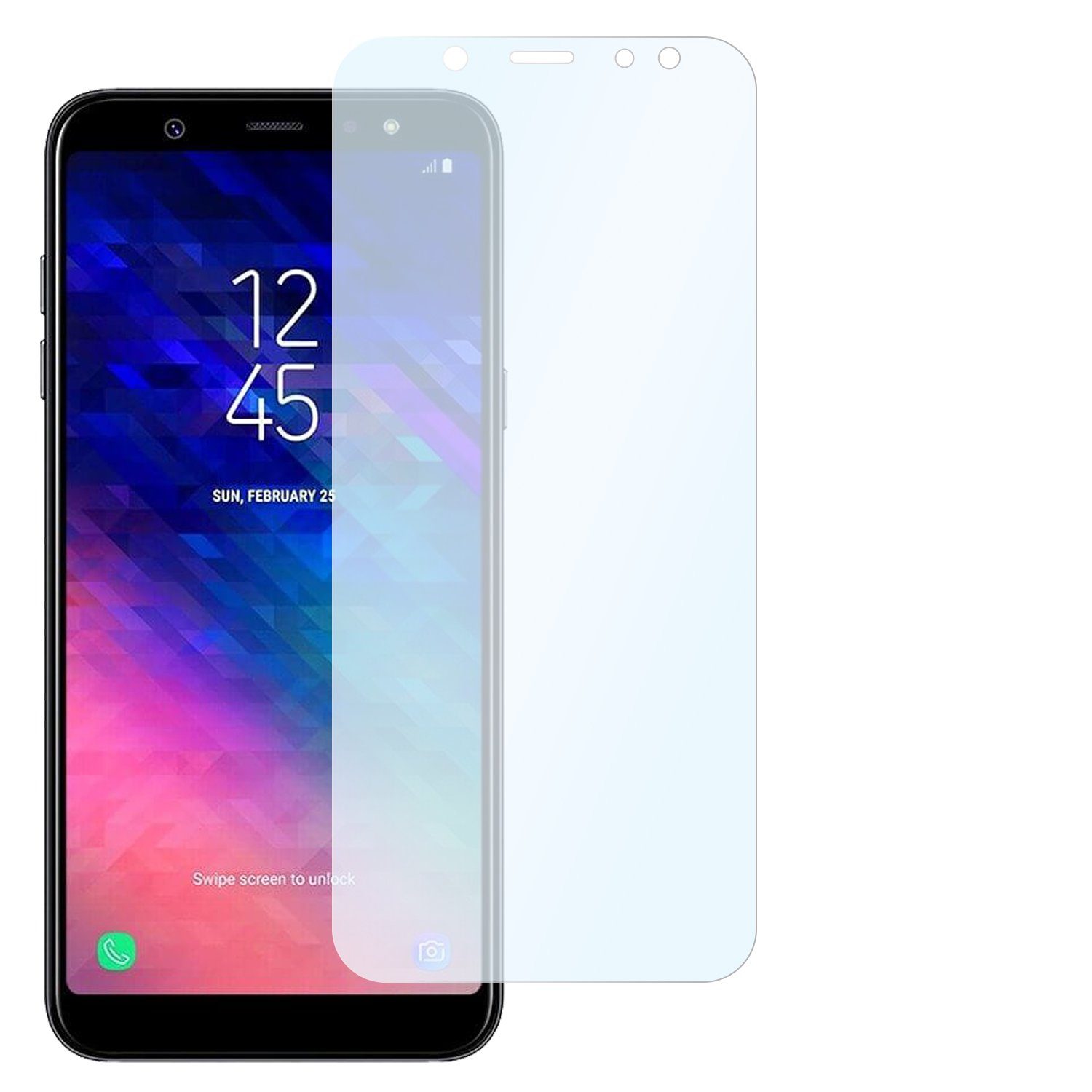 SLABO Schutzfolie 2x Panzerschutzfolie Shockproof, Samsung Galaxy A6 (2018)