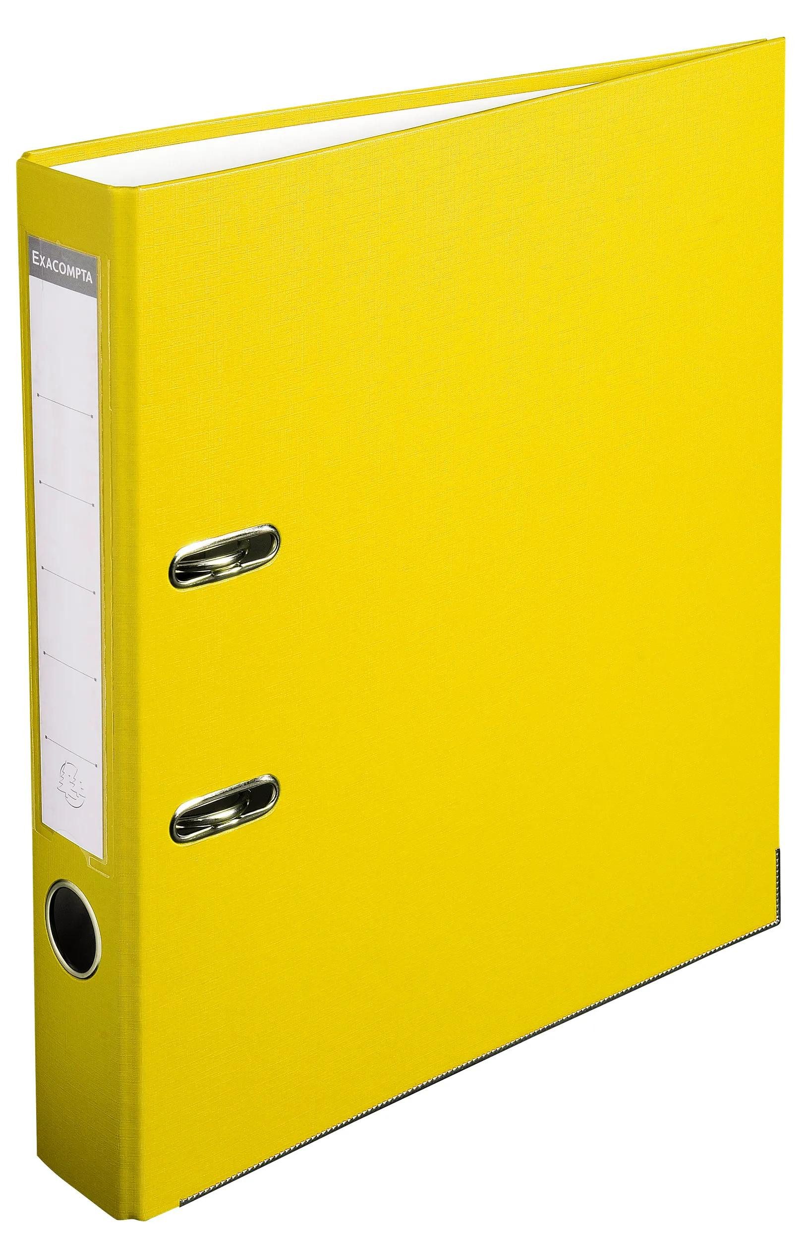 EXACOMPTA Aktenordner 20x Ordner PP, + 2 Ringen, Rücken 50mm, 32x29cm A4, Gelb, 915404B, Ordner PP