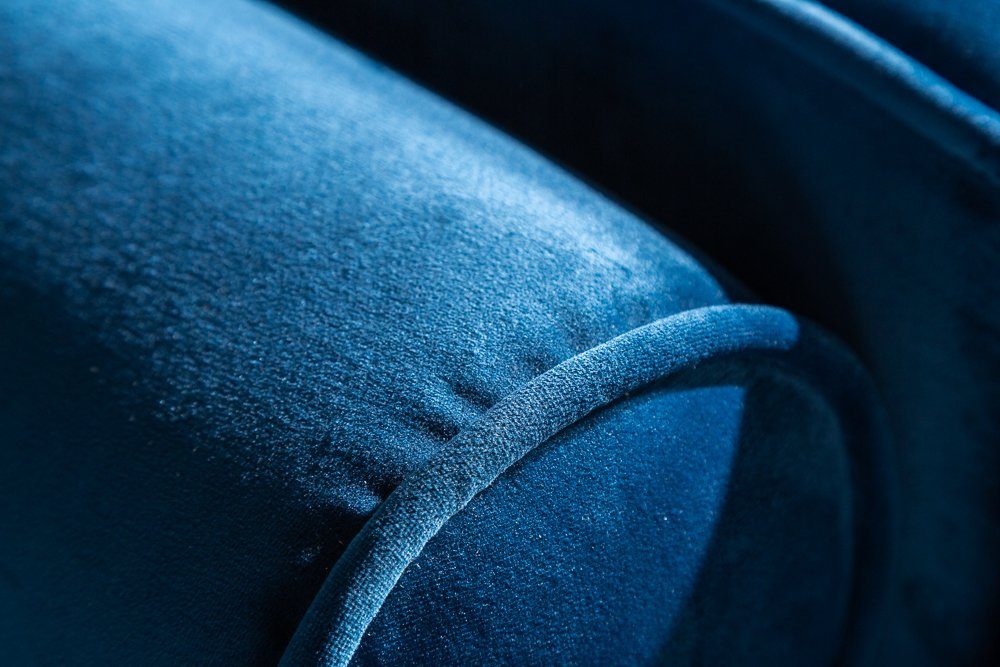 riess-ambiente 3-Sitzer COZY VELVET 220cm Einzelartikel Design Polster mit / 1 · · Federkern / gold, Wohnzimmer · petrol schwarz blau Teile, Barock · · Samt Kissen