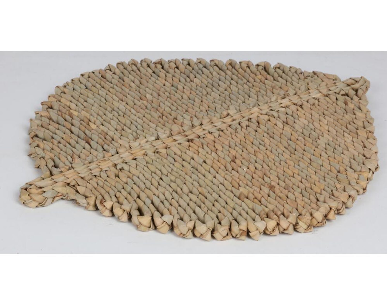 BURI Platzset 24x Platzset "Leaf" Blatt 41x36cm geflochten Esstisch Deko Matte Unter