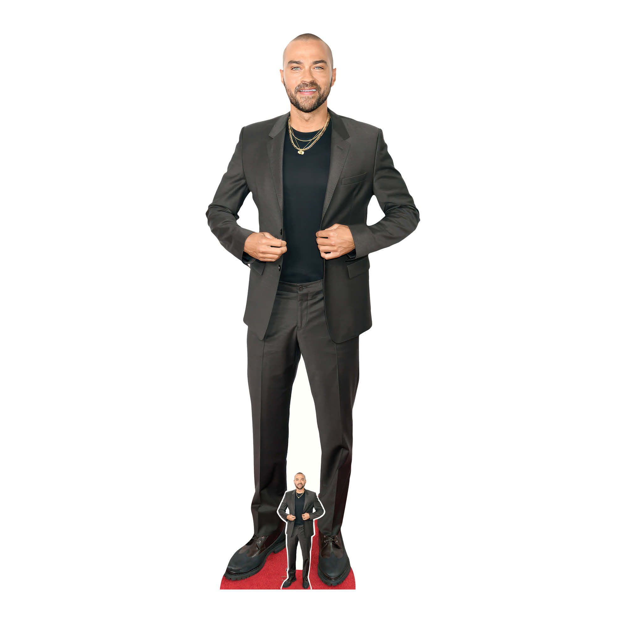 Dekofigur Jesse Williams - Black Suit - Pappaufsteller 72x186 cm