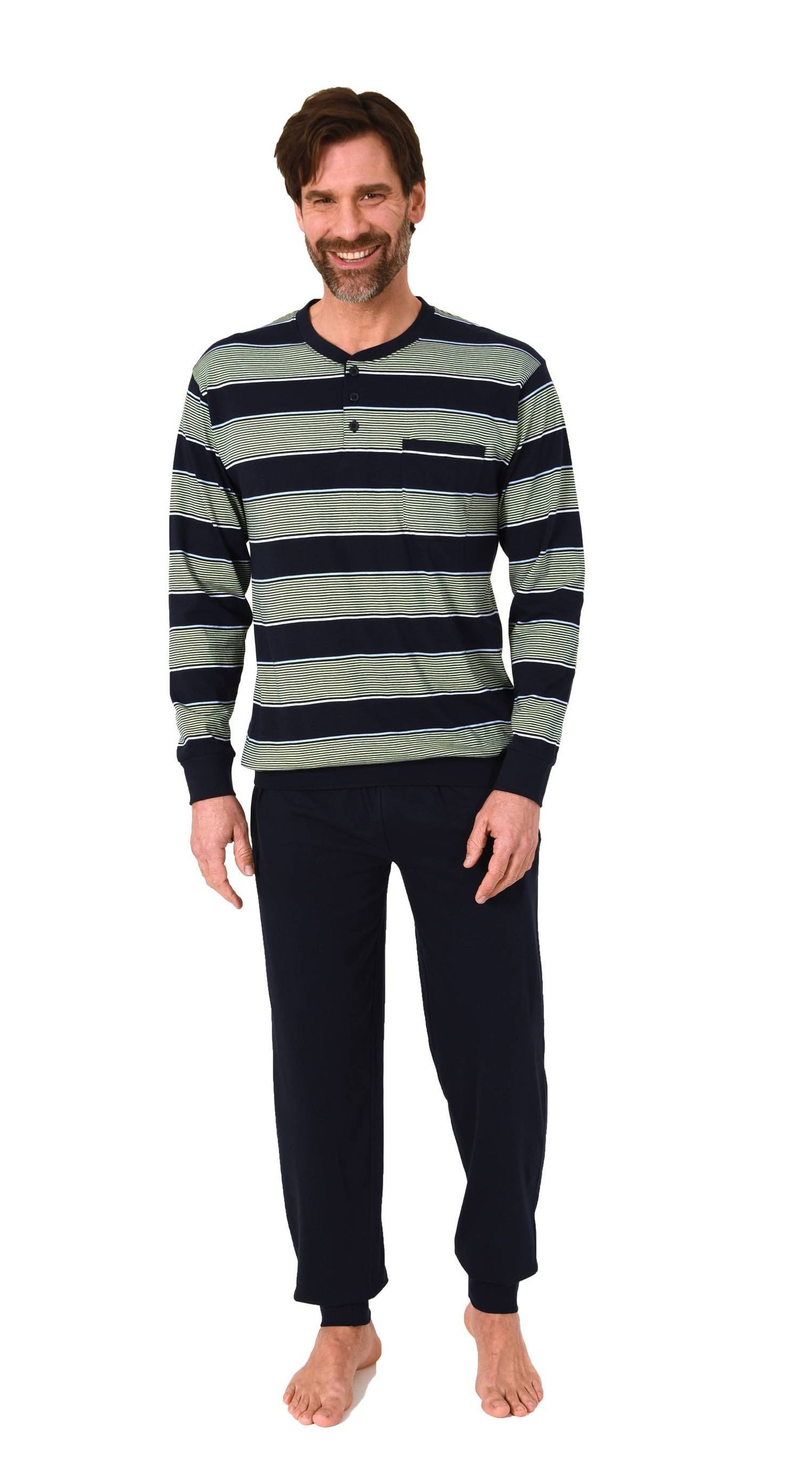 Normann Pyjama Normann Herren Schlafanzug lang günstig online kaufen
