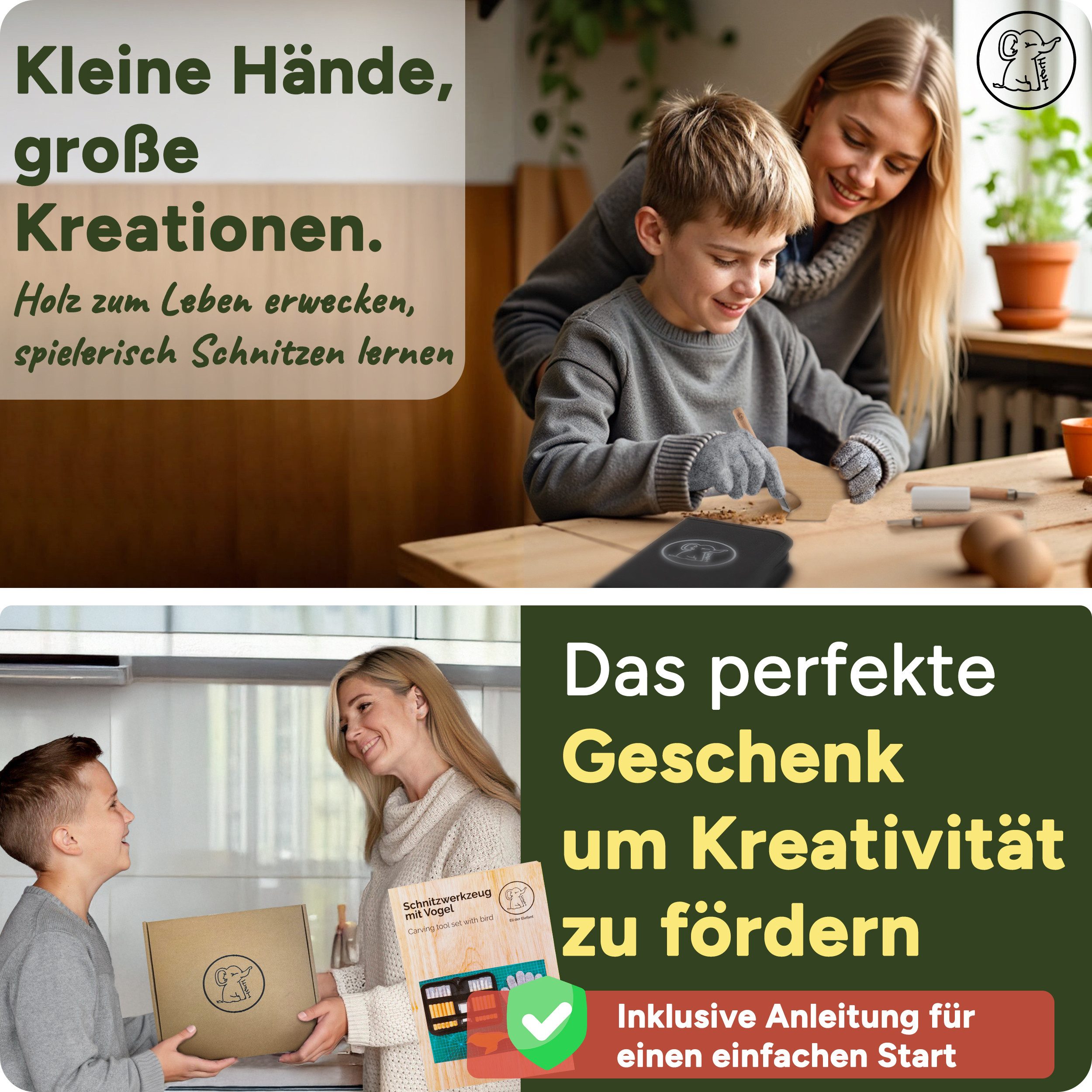 Eli Taschenmesser Schnitzmesser Kinder - Kindermesser - Schnitzset - Kinder günstig online kaufen