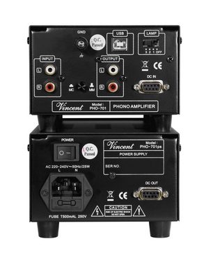 Vincent PHO-701 Vorverstärker (Highend Röhren-Vorstufe für MM und MC mit USB-Ausgang)