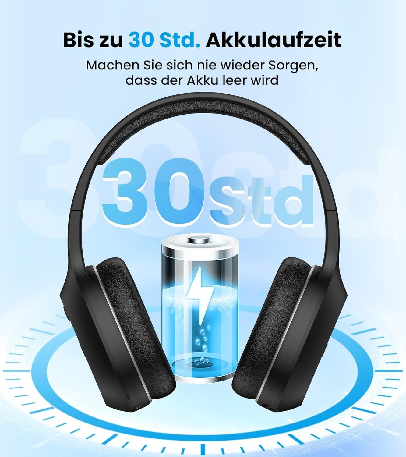 30 atmungsaktiven Treiber Verbindung) Wiedergabezeit Bluetooth, Stunden Edifier® (Over-Ear-Design Gaming-Headset mit Kristallklare 40mm Kunstleder-Ohrmuscheln, Anrufe weichen