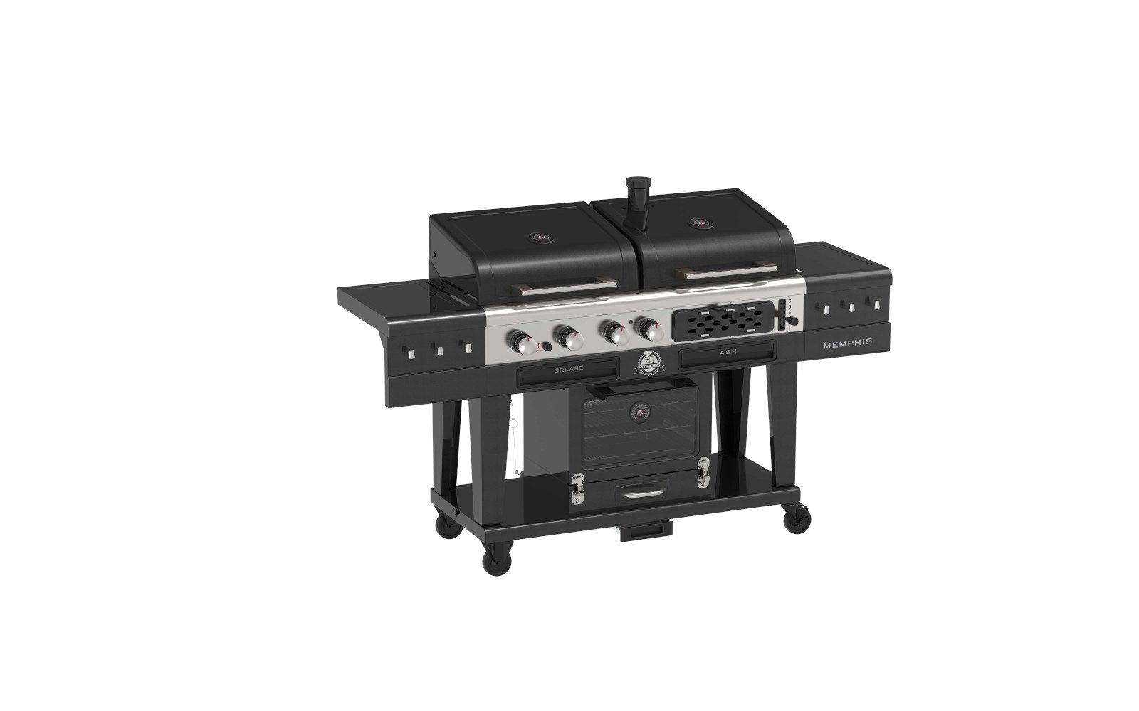 PIT BOSS Kombigrill Pit Boss Kombigrill MEMPHIS Ultimate 2.0 Gas Holzkohle Smoker Hybrid