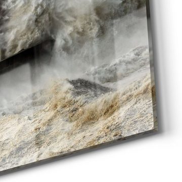 DEQORI Magnettafel 'Leuchtturm bei Sturmflut', Whiteboard Pinnwand beschreibbar