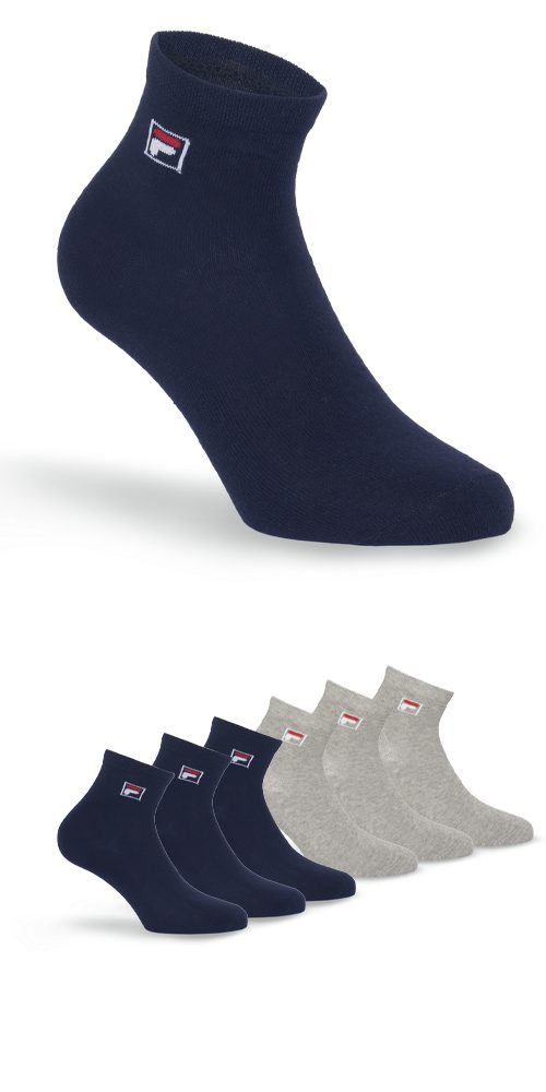 Fila Kurzsocken UNISEX QUARTER PLAIN SOCKS (6-Paar) mit Logo-Schriftzug günstig online kaufen