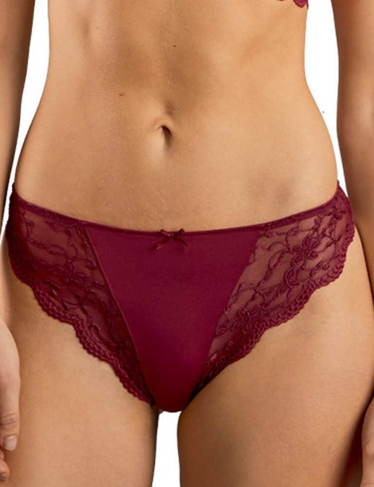 String Spitzen String Slip 48101971, Burgund