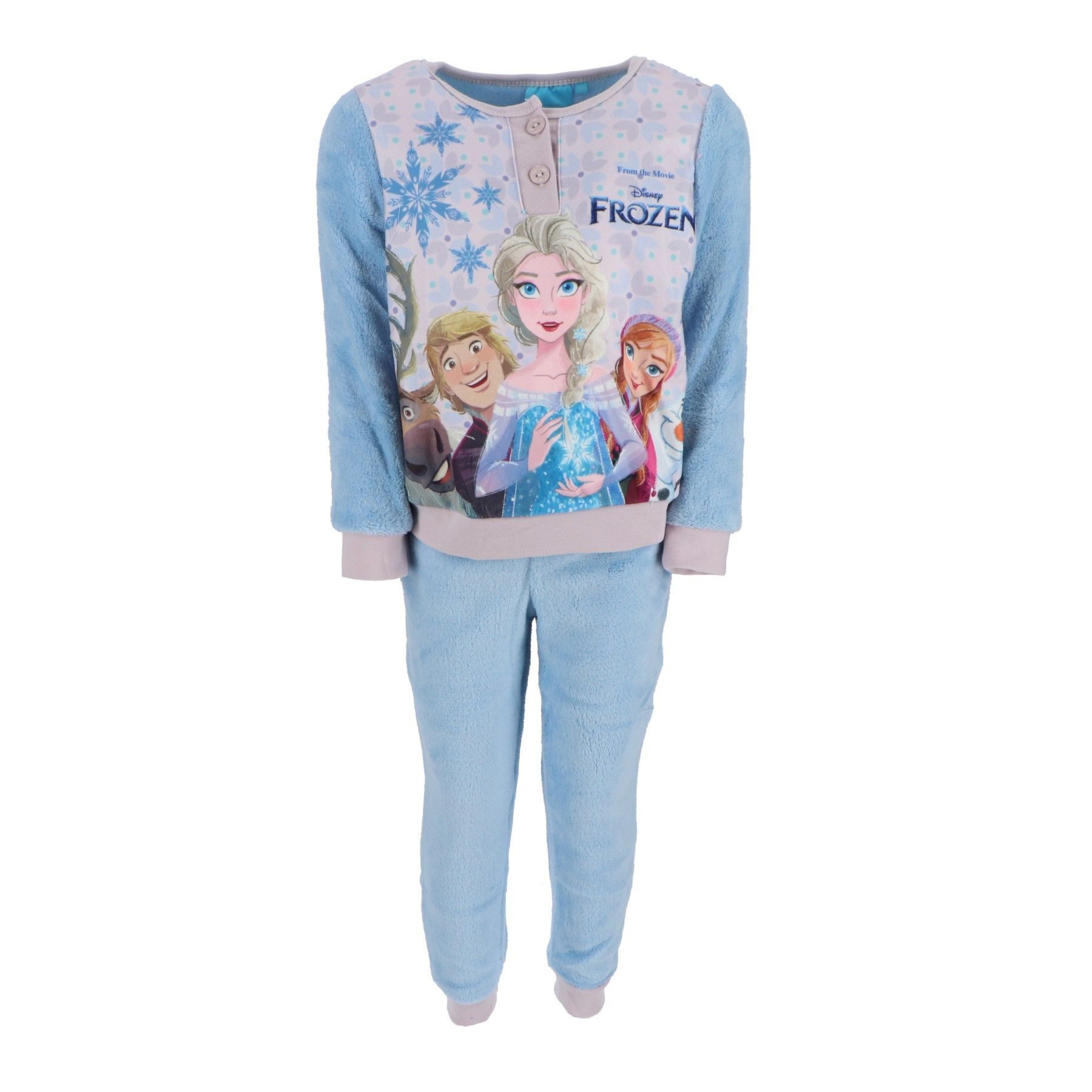 Disney Frozen Schlafanzug Schlafanzug – Bequemer Korallen-Fleece-Pyjama für Kinder