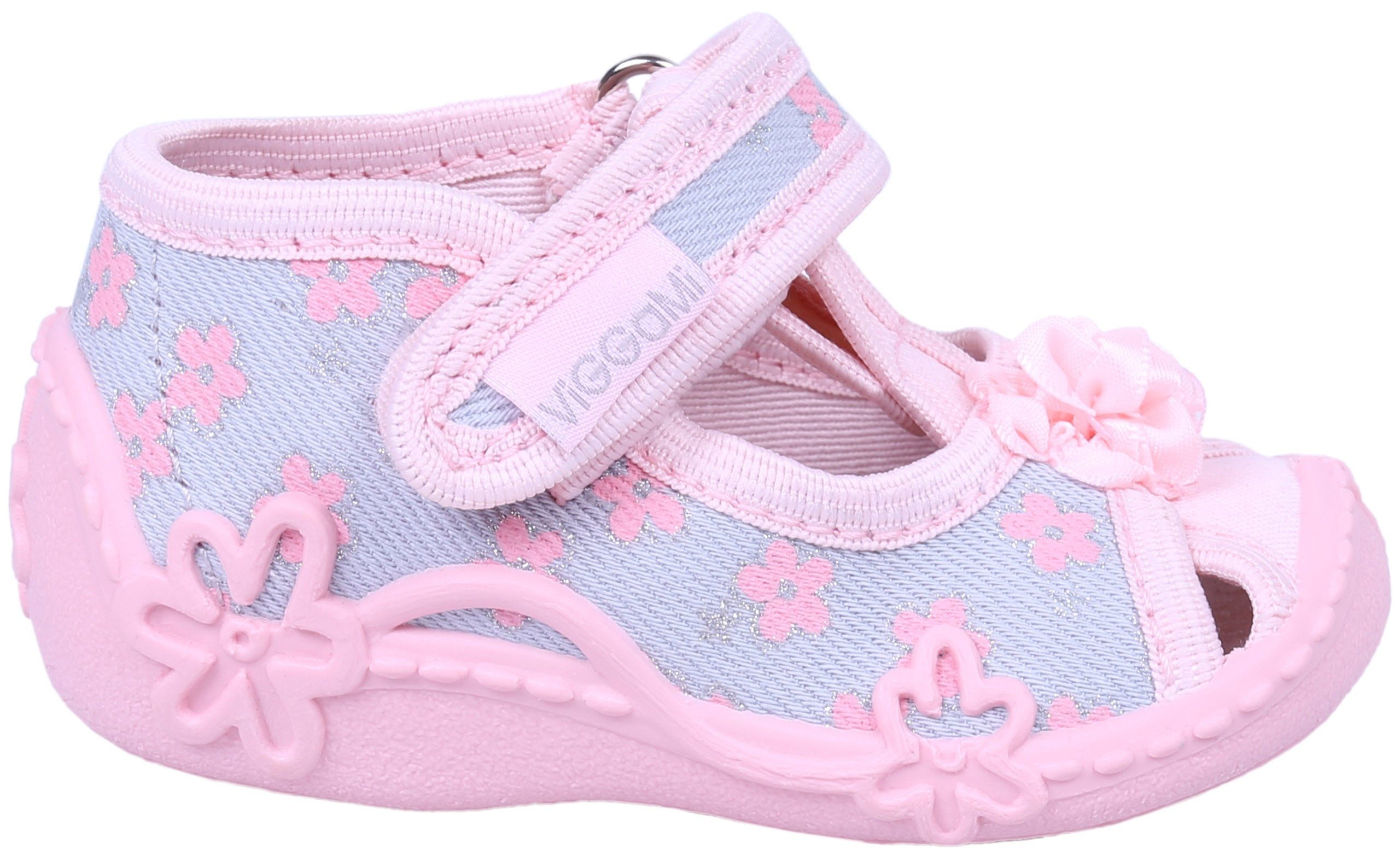 Sarcia.eu Pink-graue Sommerschuhe/Sandalen mit Blümchen gemustert MARYSIA 25 EU Babystiefel