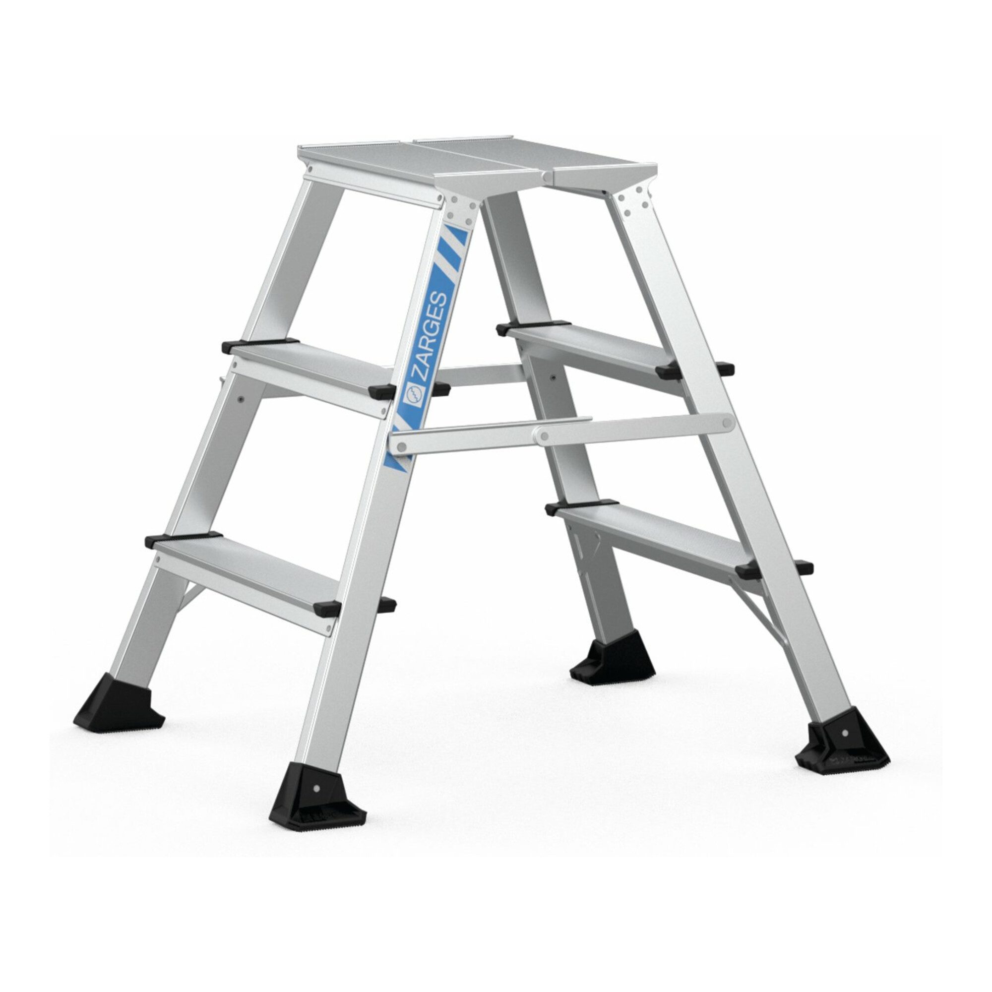 Zarges Trittleiter Zarges XLstep P - Podest schmal 2 x 3 Stufen