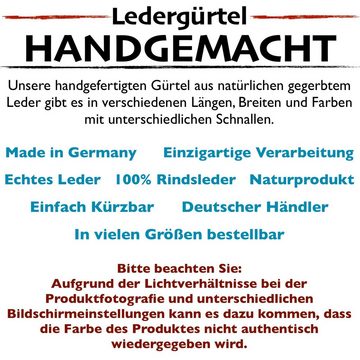 Manza Ledergürtel Gürtel Ledergürtel Schwarz 4cm breit Vollleder Jeansgürtel Unisex Vollledergürtel, Kürzbar, Langlebig, Made in Germany